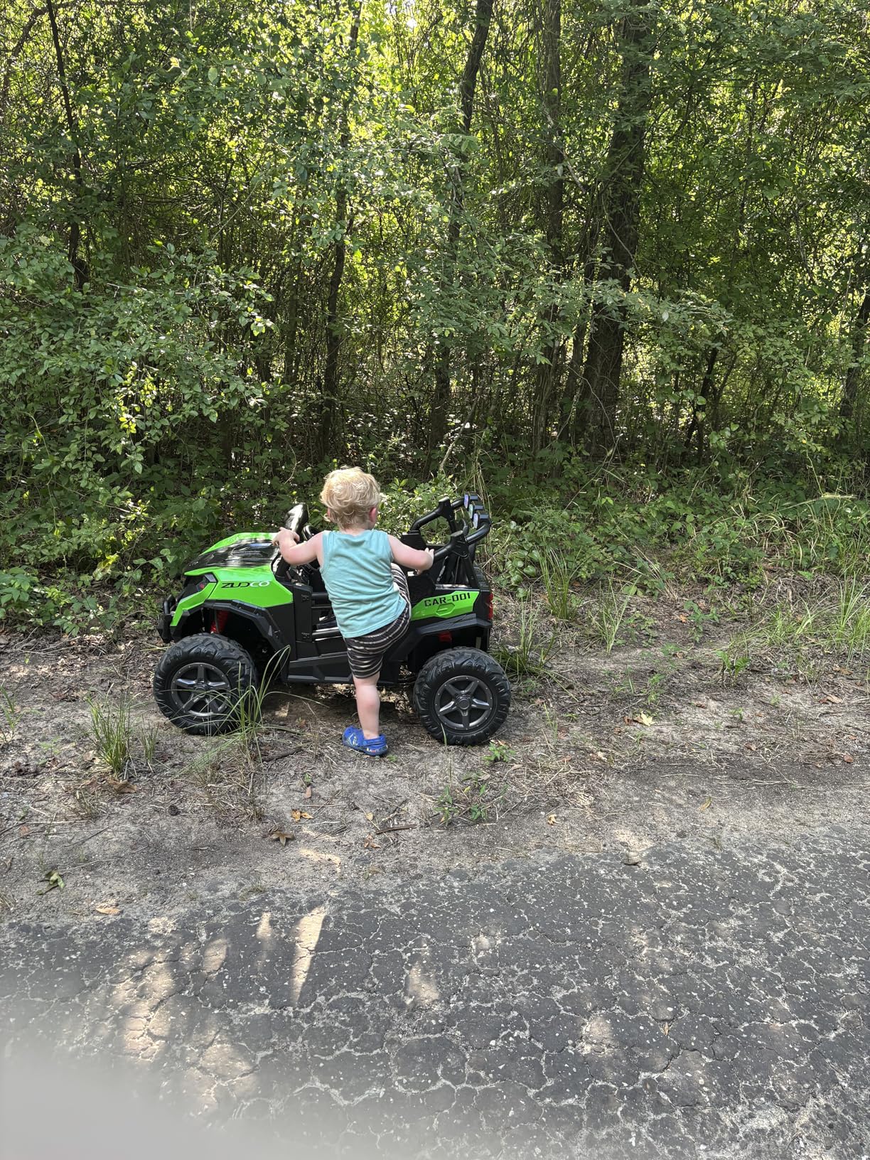 ARBELI 24V 2 Seater Ride on Car Truck 4x200W, EVA Tires, 4WD/2WD, Rainbow Lights, Remote Control, Shock Absorbers, Bluetooth, Ride on Toy for Big Kids Ages 3-8, Pink customer photo 2