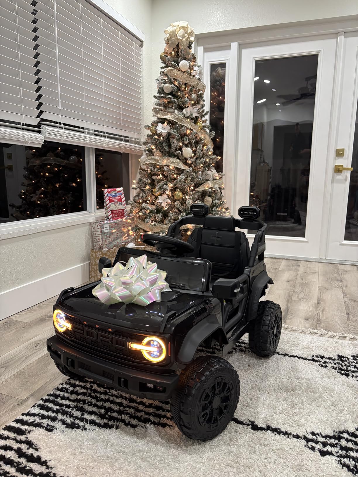 ENYOPRO Licensed Ford Bronco Raptor Electric Ride On Jeep for Kids, 12V Remote Control Ride On Car for Toddlers, Electric Vehicle w/Shock Absorbers, Soft Start, Bluetooth, LED Lights, 2 Speed (Blue) customer photo 2