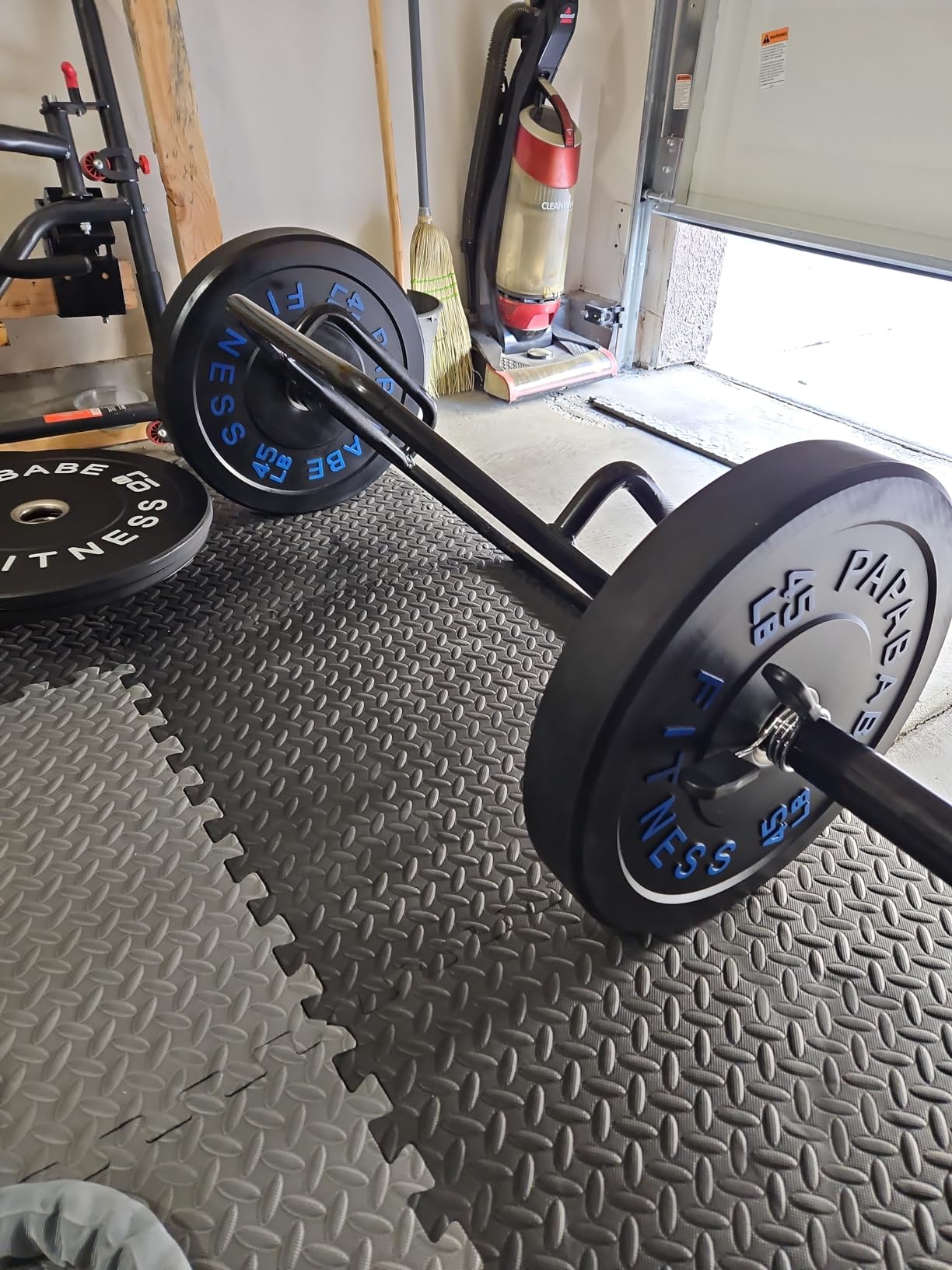 Papababe Weight Plates, 2-Inch Weights Plates Set, Floor Protective Rubber Weight Plates, 10-600lbs Bumper Plates customer photo 2
