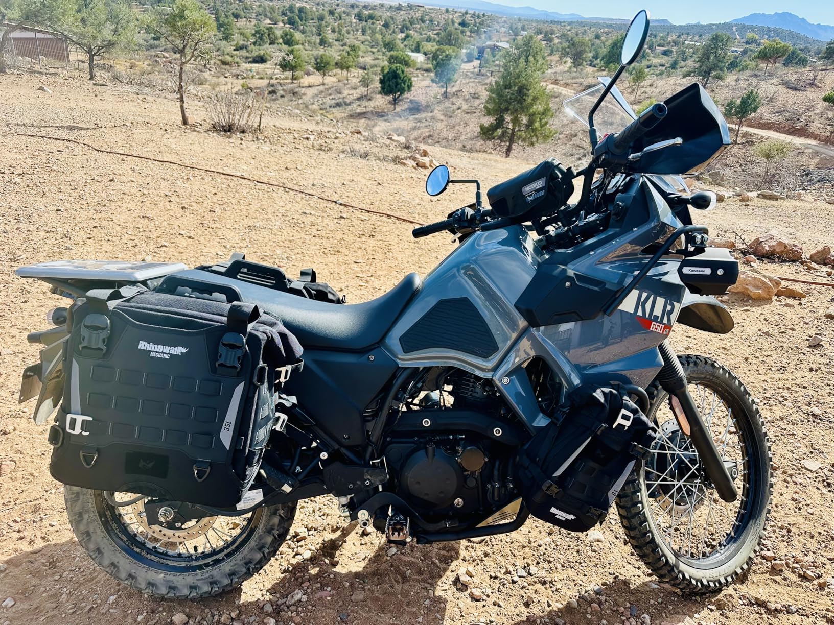 Rhinowalk Motorcycle Saddlebag 35L Waterproof, Quick Release Motorbike Side Bag, Universal Fit Motorcycle Side Bag (1-Piece) customer photo 1