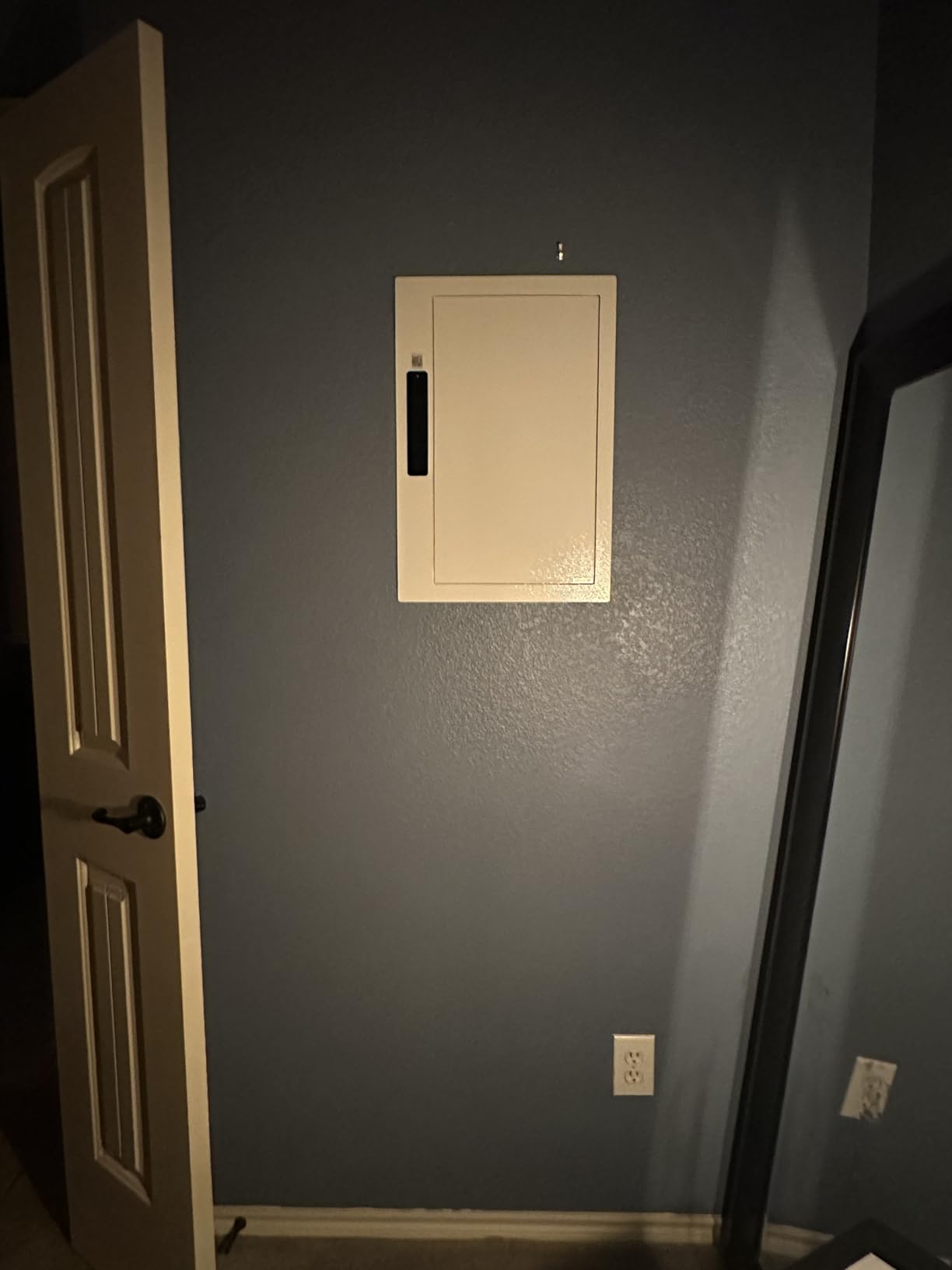 Grimtron Quick Access White Wall Safe with Removable Pegboard & Shelves, Hidden In Wall Safe customer photo 1