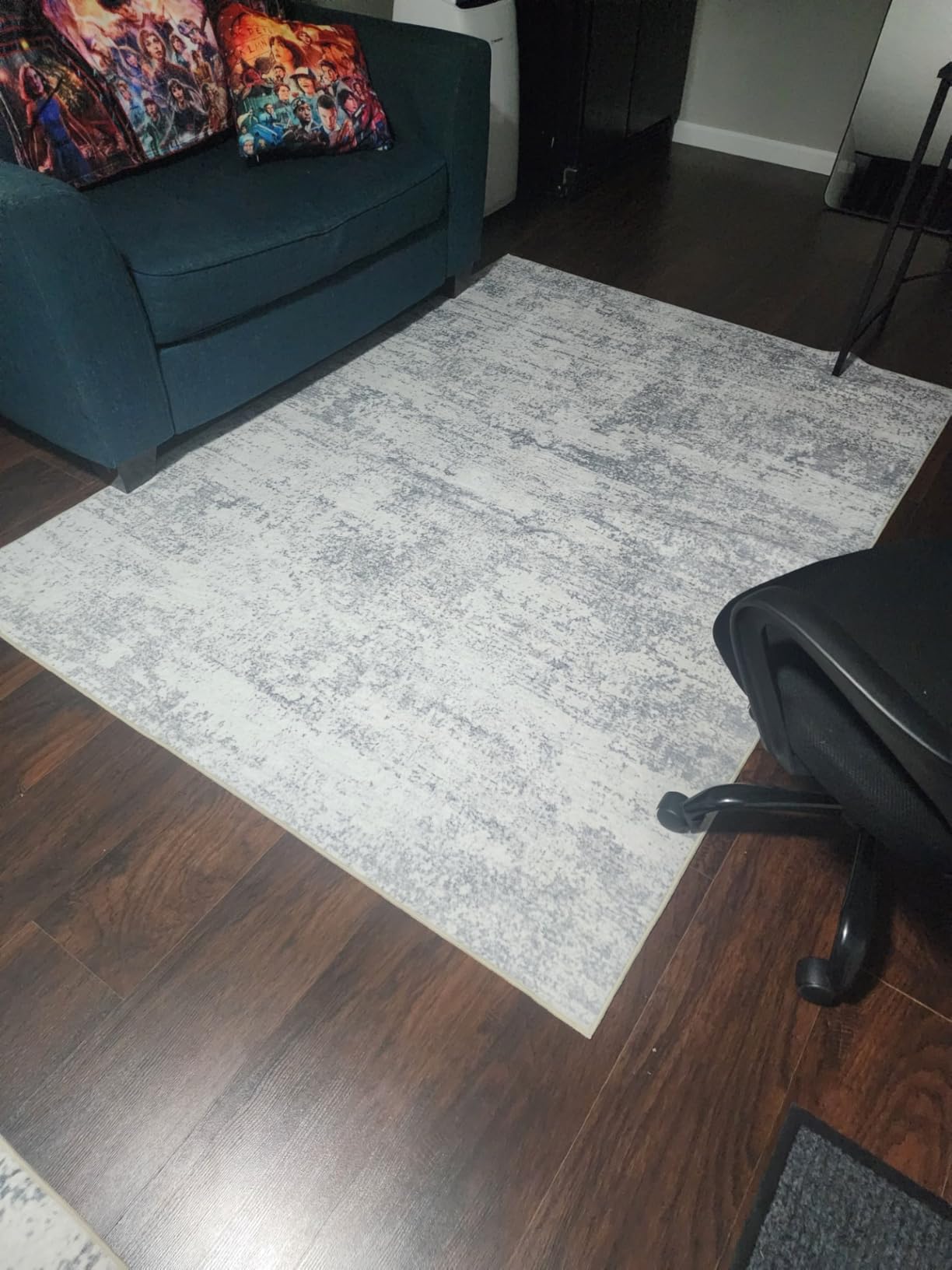 8x10 Area Rugs for Living Room - Washable Rug Modern Abstract Soft Large Neutral Non-Slip Carpet Indoor Floor Stain Resistant Thin Carpets for Bedroom Dining Room Farmhouse Nursery Home Office Grey customer photo 2