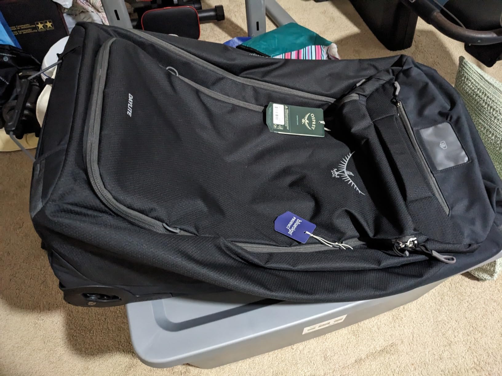 Osprey Daylite 85L Wheeled Collapsible Travel Duffel Bag - Lightweight Rolling Suitcase, Night Shift Blue customer photo 2