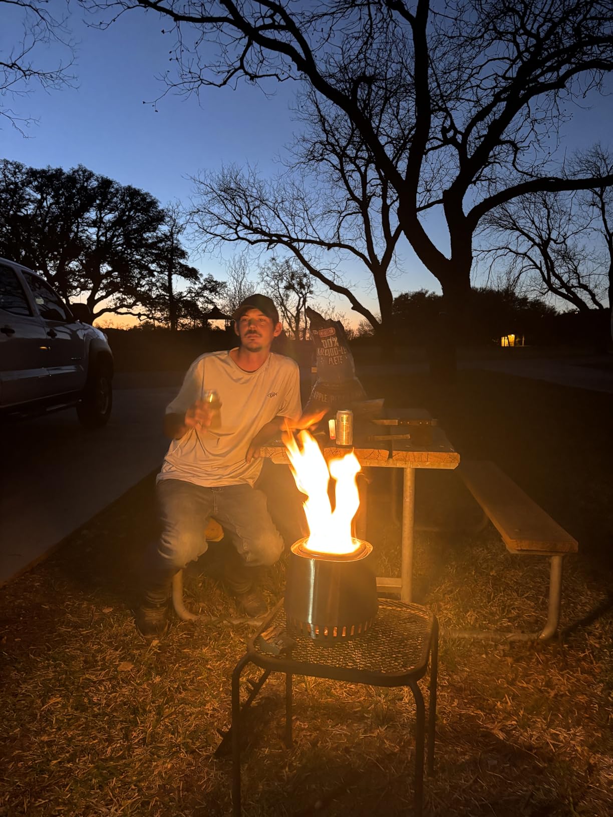 East Oak Camber Smokeless Fire Pit 17'' for Outdoor Patio, 304 Stainless Steel Wood Burning Fireplace, Portable Bonfire Pit with Poker, Stand & Removable Ash Pan for Camping customer photo 2