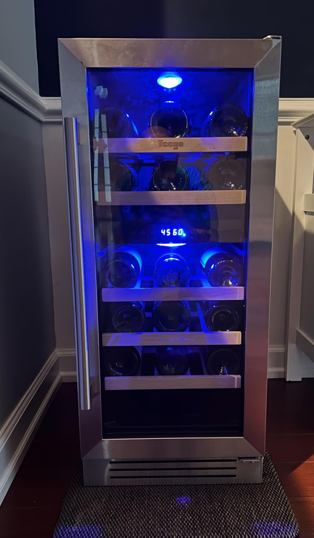 Yeego Wine Fridge Cooler - 24 Inch Wine Fridge Hold 52 Bottles, 40-65F Wine Refrigerator Glass Door, Built in, Freestanding Under Counter Fridge for Beer Soda Drink Home Bar Office(5.12 Cu.ft) customer photo 2