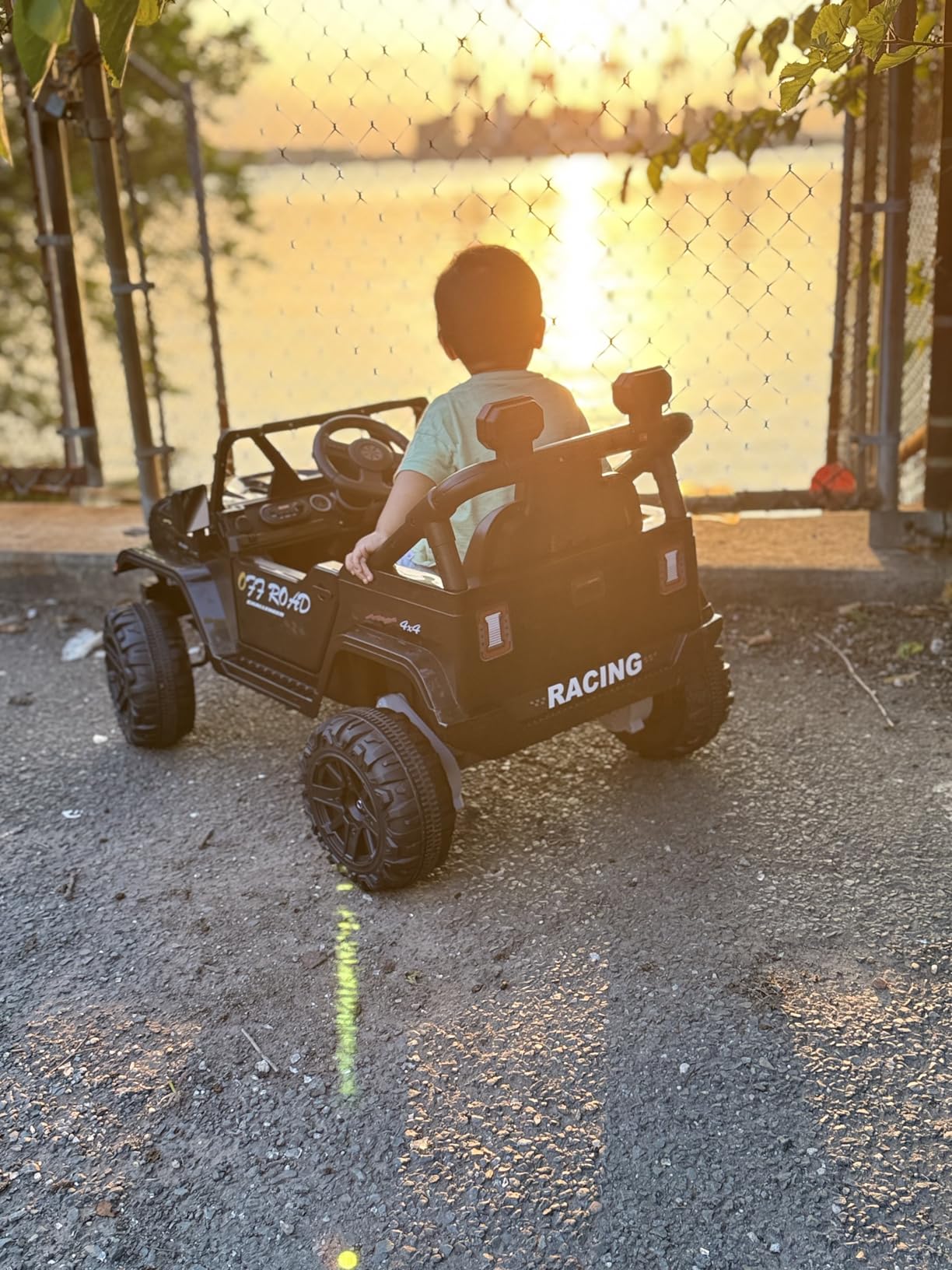 ARBELI 12V Ride On Truck Car with Remote Control, Kids Electric Vehicles with Bluetooth Music, Horn, 3 Speeds, 4 LED Lights, Soft Start, Ride on Toys for Toddler Boys & Girls (Blue) customer photo 2