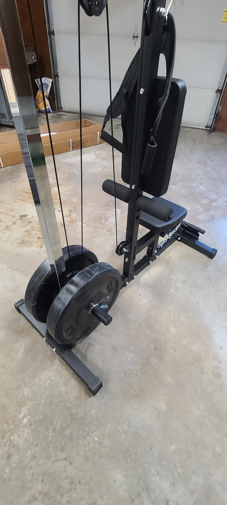 TROPOW LAT Pulldown Machine, Multi-Functional Cable Machine with High and Low Pulley Station, Row Cable Machine Home Gym with Leg Support, Tricep Workout Equipment customer photo 2