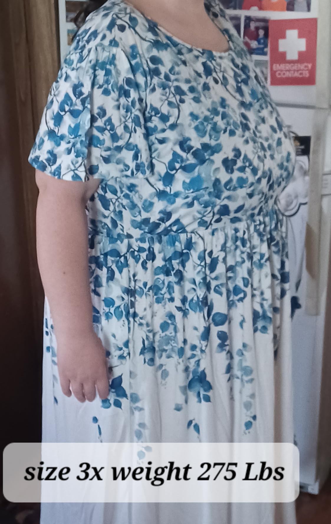 Women Plus Size Short Sleeve Dress Loose Summer Casual A-Line Flowy Midi Dresses with Pockets customer photo 1