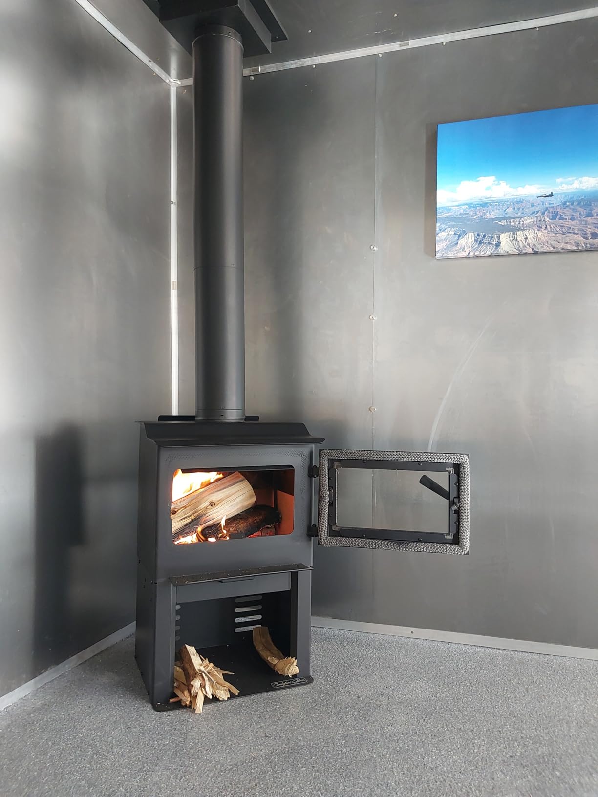 Comfort Glow Lancaster I Wood Burning Stove, Heats Up To 1,200 Sq Ft, 18