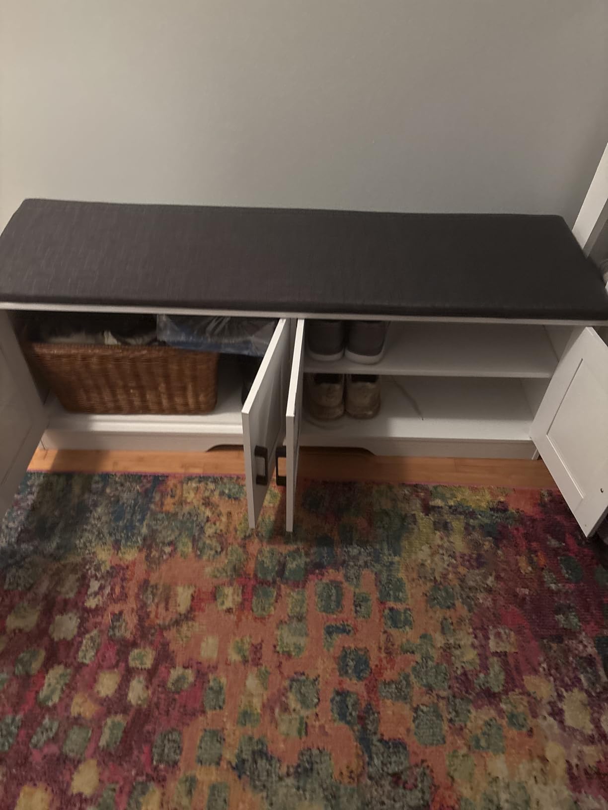 HOMSHO 2-Tier Storage Bench, 47.2