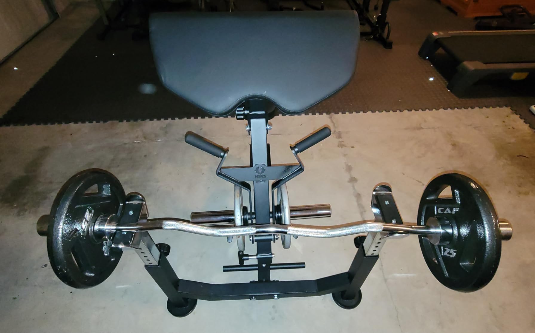 HVO Preacher Curl Bench Bicep Machine: Preacher Curl Machine 3 in 1 Arm Bicep Tricep Curl Machine Dumbell Barbell Bicep Station Equipment Workout customer photo 1