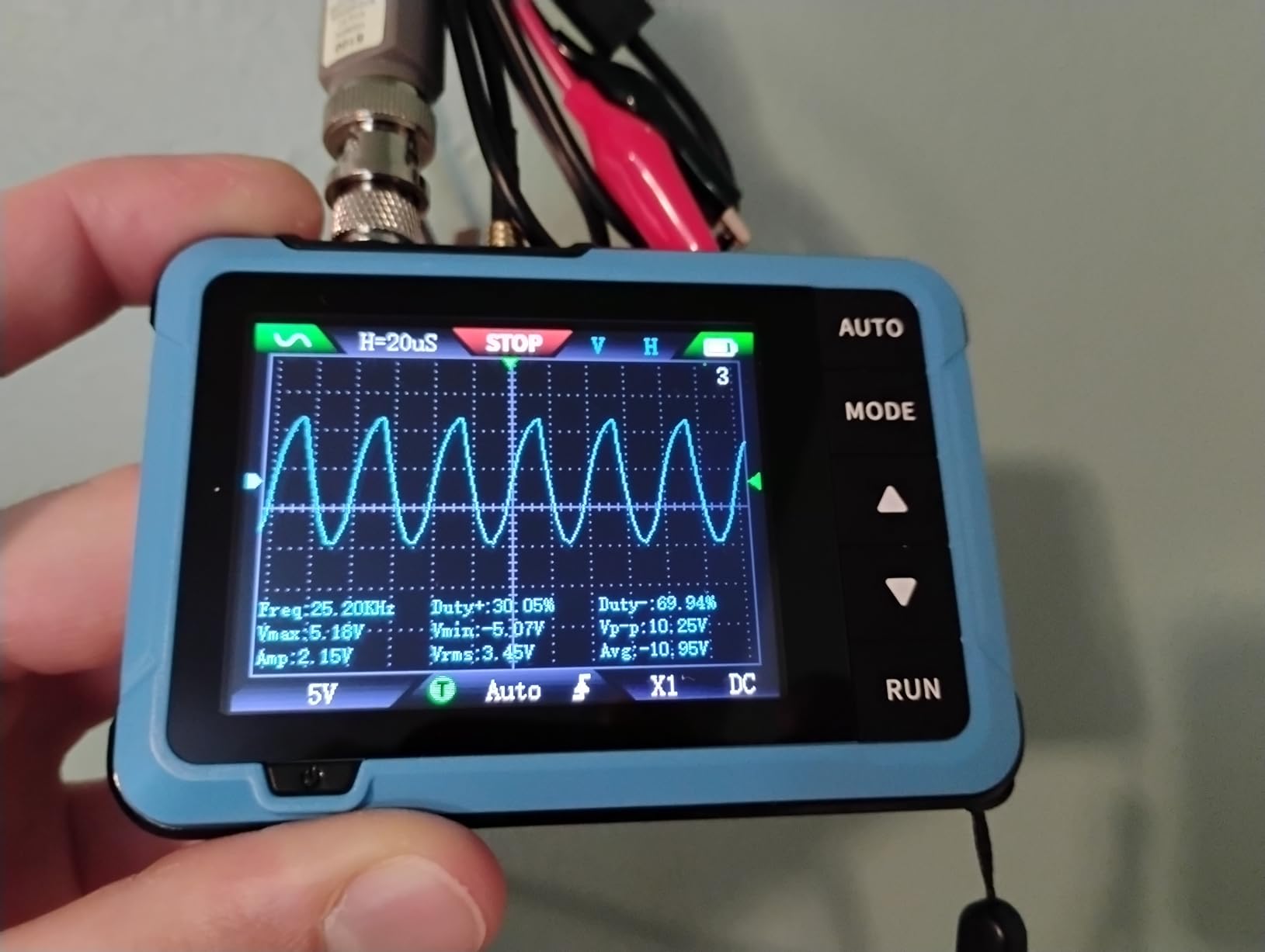 FNIRSI DSO-510 Handheld Oscilloscope/DDS Signal Generator 2 in 1, Digital Portable Automotive Oscilloscope 2.8 inch TFT, 10MHz Bandwidth, 48MS/s Sampling Rate, Trigger Function Auto/Nomal/Single customer photo 1