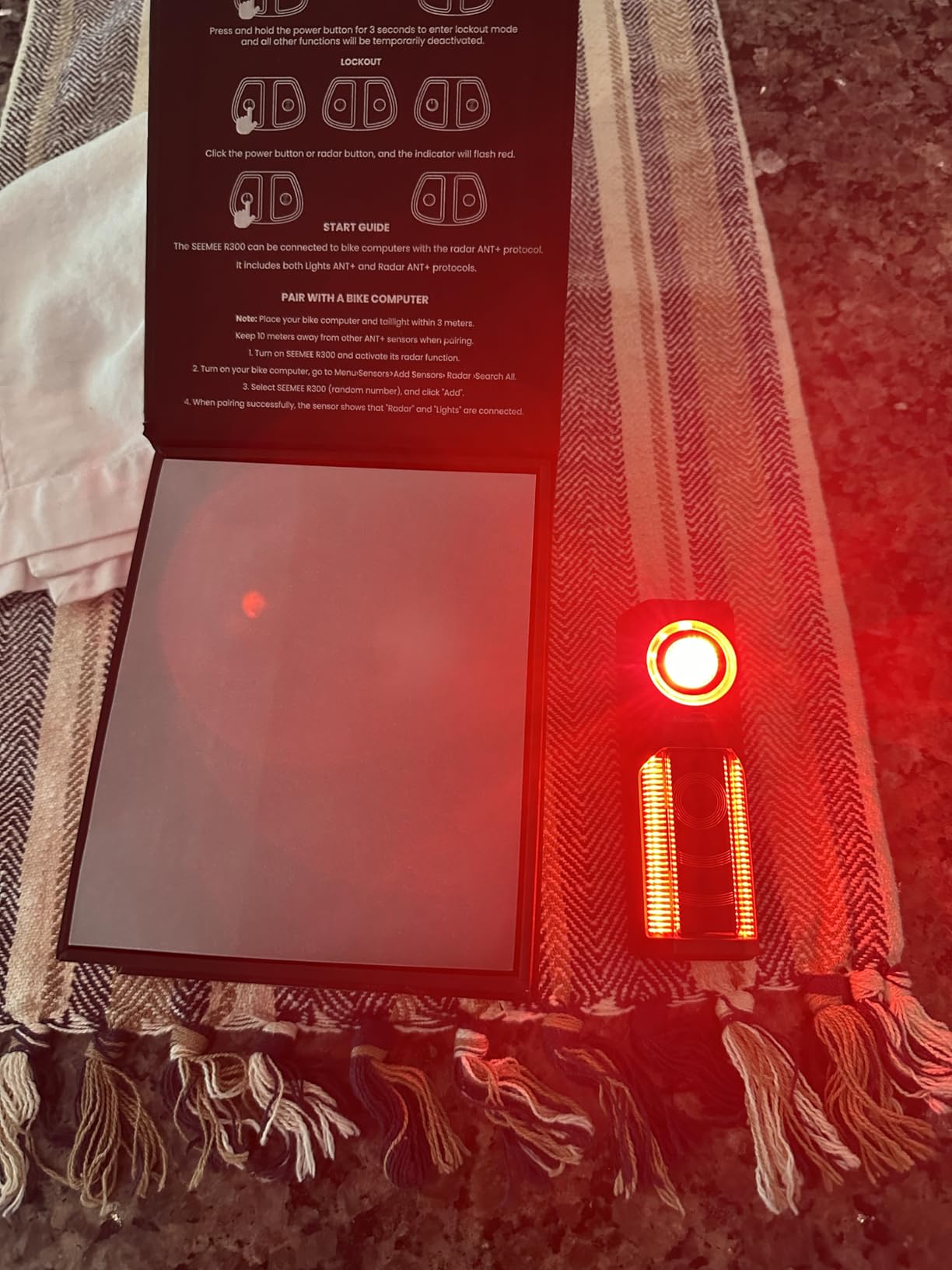 SEEMEE R300 Bike Radar Tail Light with Smart Rearview Detection, 270 Wide Angle Boosts Rider Awareness & Visibility Battery Life 100H, IPX6 Waterproof, ANT+ Compatible with Garmin/Wahoo customer photo 1
