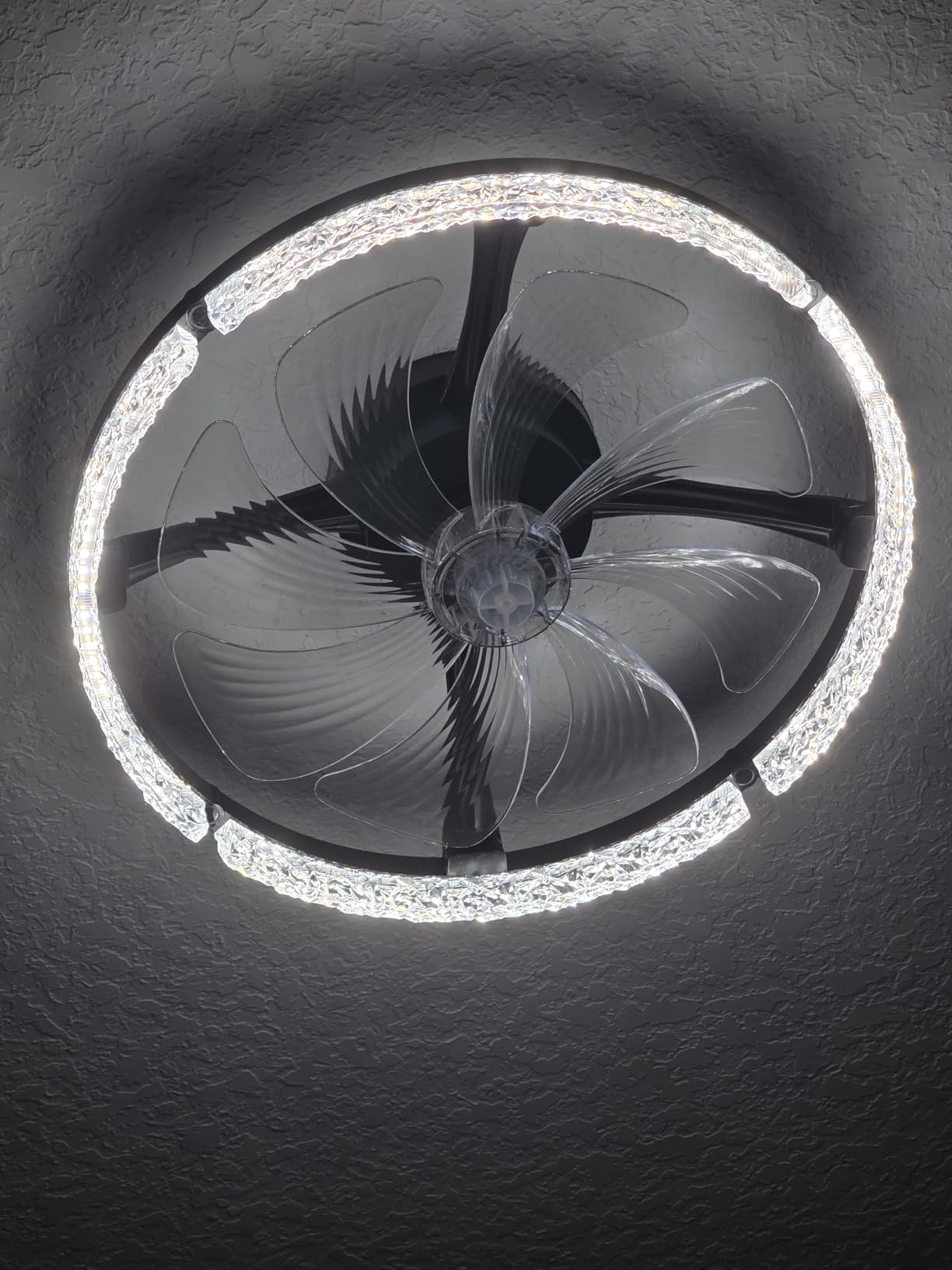 addlon Ceiling Fans with Lights and Remote, 20'' Low Profile Ceiling Fans, 3000-6000K Dimmable Modern Flush Mount LED Fan Light, Fandelier Ceiling Fan for Bedroom, Kitchen, Living Room, Black customer photo 2