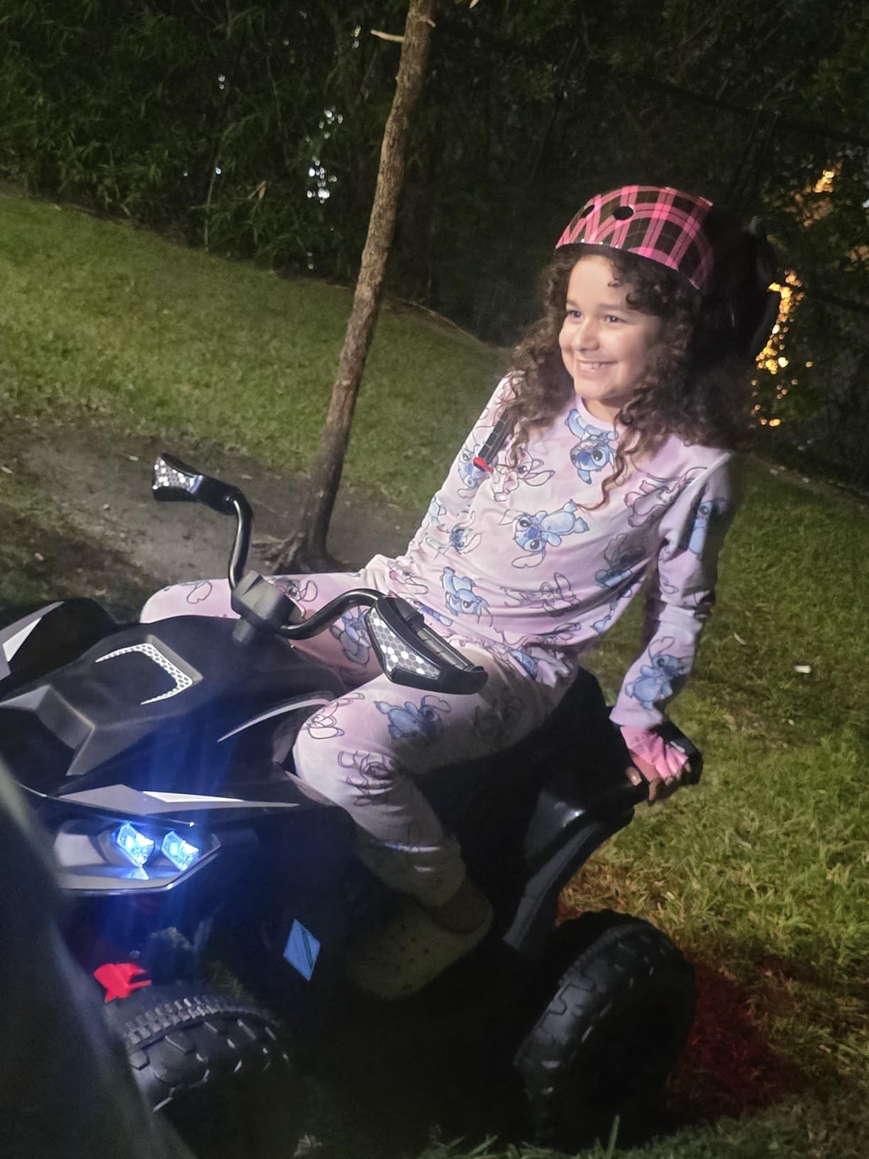Kids ATV 4 Wheeler, 24V 2 Seater Electric ATV Quad w/4WD Motor, Protective Gear Set, Bluetooth, LED Lights, Spring Suspensions, Battery Powered Ride on Toys for Big Kids, Boys, Girls, Rosered customer photo 1