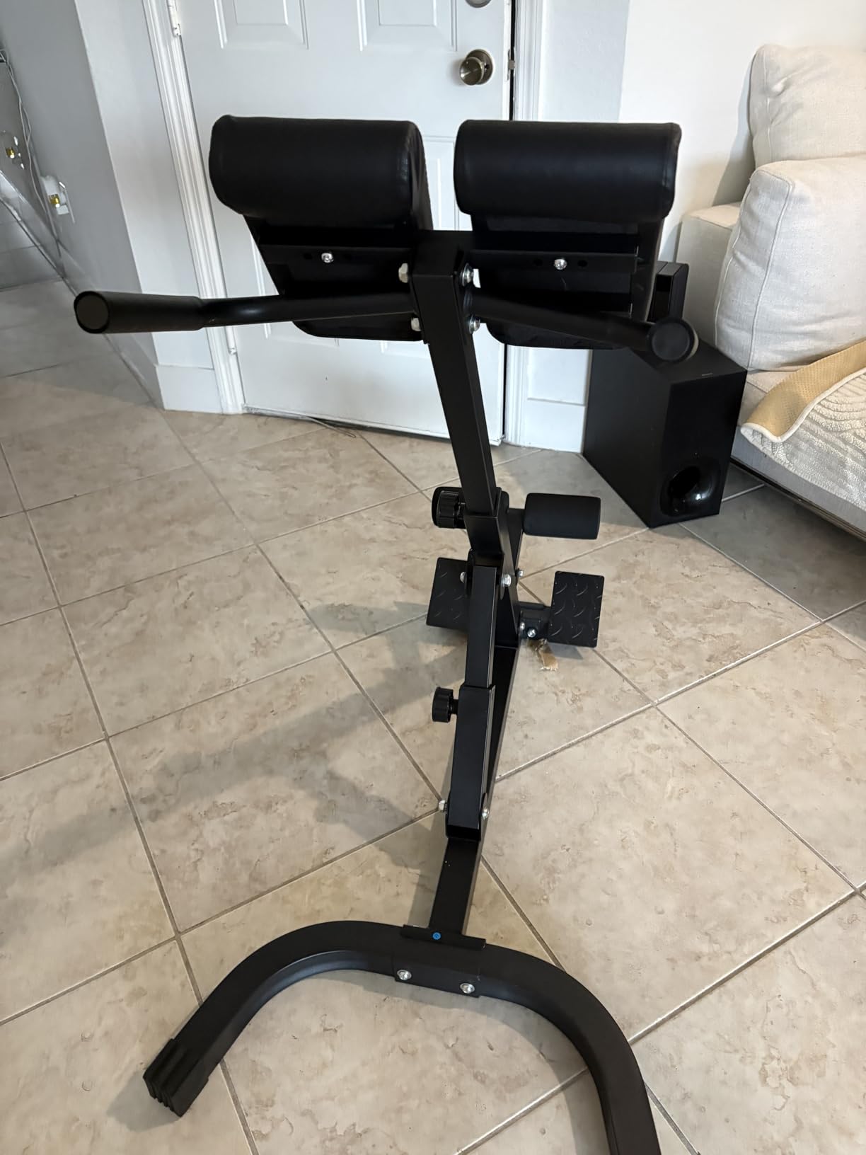 Hyper Back Extension Roman Chair - Back Extension Bench Machine for Glute, Hamstring and Lower Back, Multi-Functional Bench for Full All-in-One Body Workout, Foldable for Home Gym Fitness customer photo 2