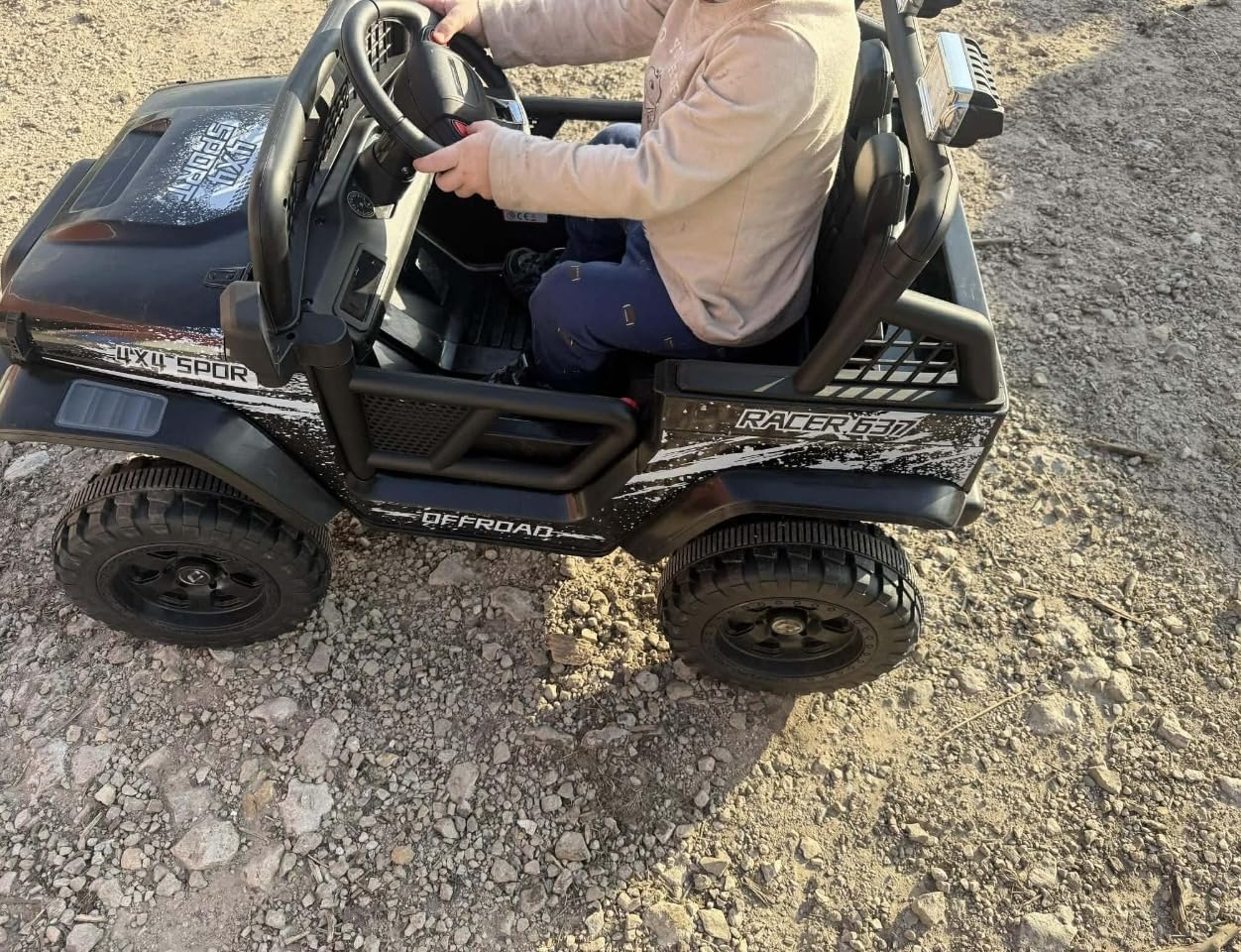 24V Ride On Jeep, Kids 2 Seater Ride On Car Truck w/4WD Motor, Remote Control, 3 Speed, Bluetooth Music, Spring Suspension, LED Light, Kids Electric Car Power Wheels Gift for Boys, Girls - Pink customer photo 2
