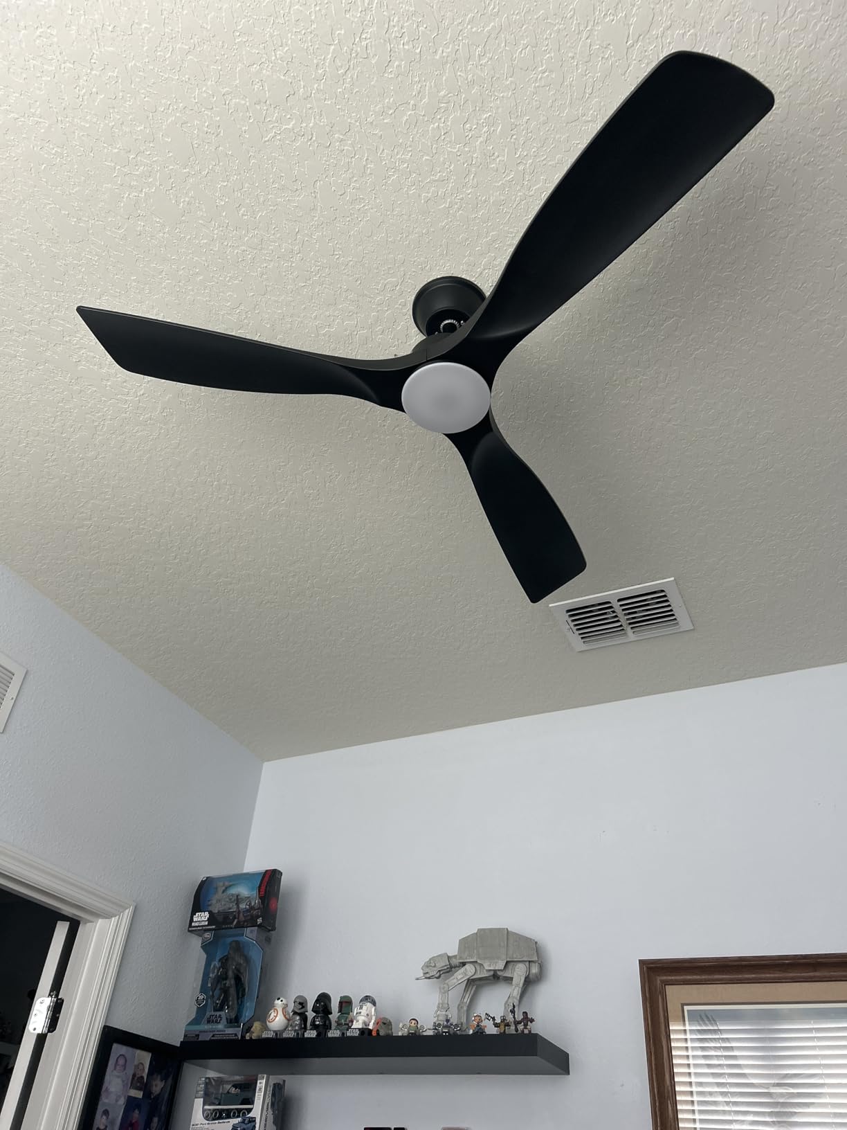 Depuley 52-Inch Ceiling Fan with Light: Black 3 Blade Outdoor Fans for Patios - Dimmable Indoor Fan with Remote Control, Ultra Quiet DC Motor Reversible 6 Speed Timer customer photo 1