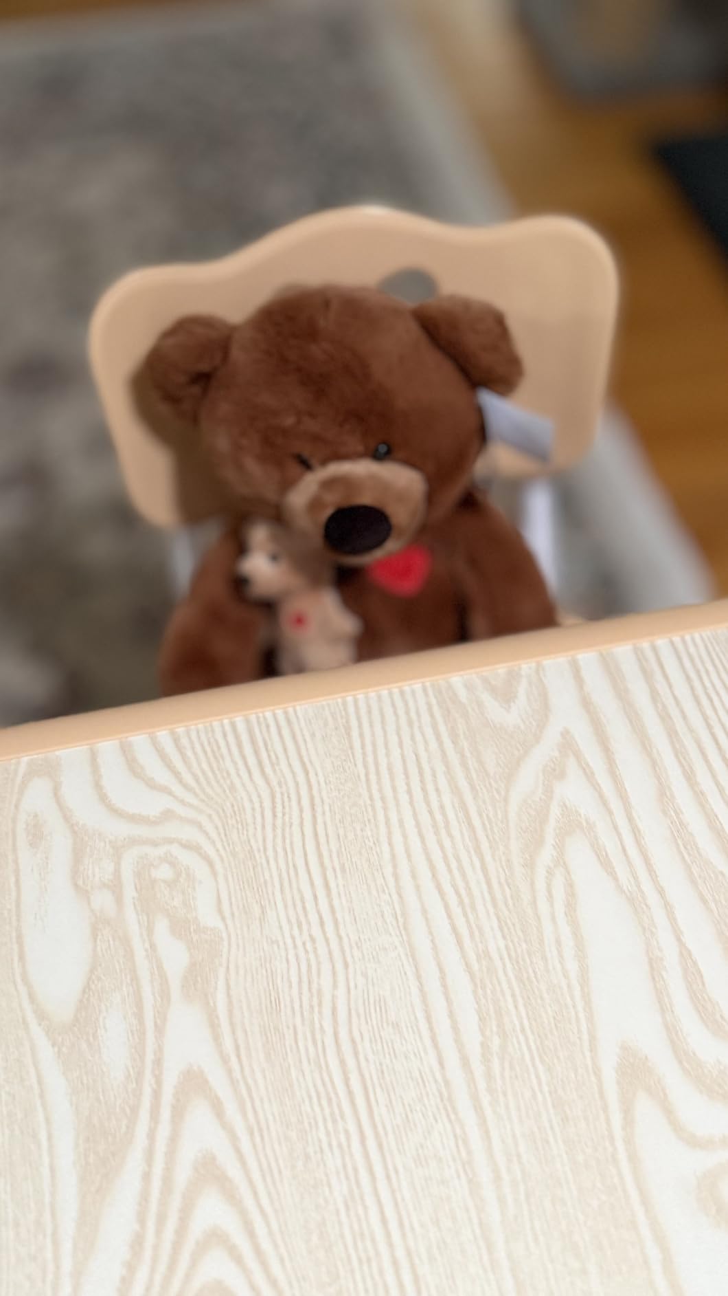 Brelley Kids Table and 2 Chairs Set, Height Adjustable Toddler Desk and Chair Set, Graffiti Desktop, Classroom/Daycare/Home, Children Multi-Activity Table for Ages 3-8 customer photo 1