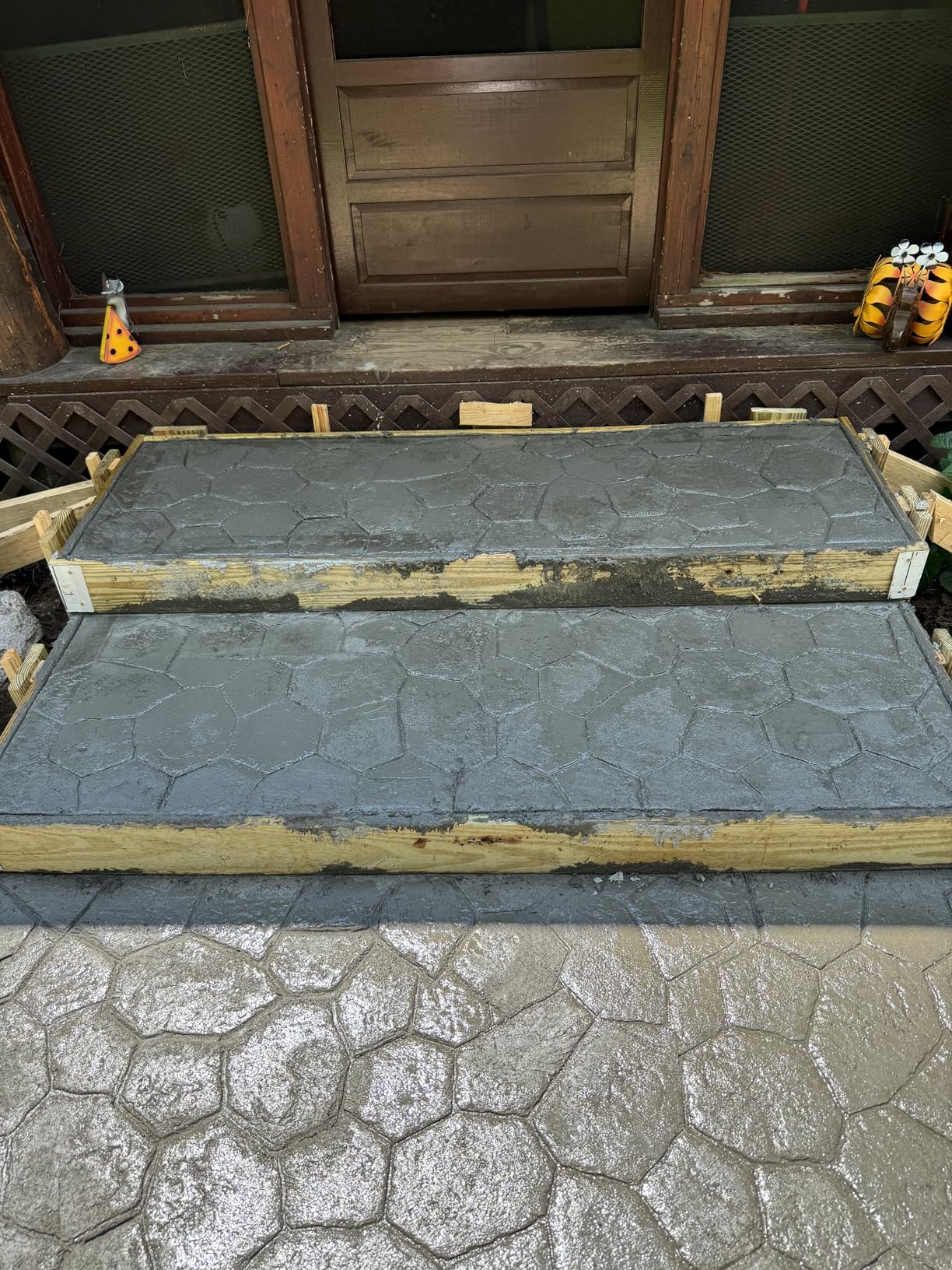 Notched Slate Concrete Stamp | Decorative Tile Pattern Polyurethane Texturing Mats, Realistic Detail, 30