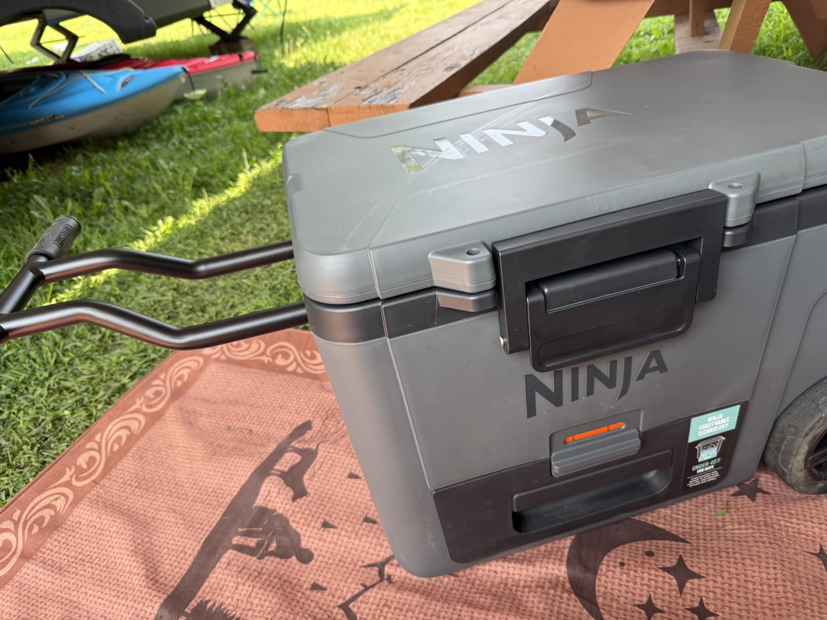 Ninja FrostVault 65QT Insulated with Temp Dry Storage Drawer Keeps Ice Cold for Days for the Beach Camping Picnics and More Lakeshore Blue FB265BL customer photo 2