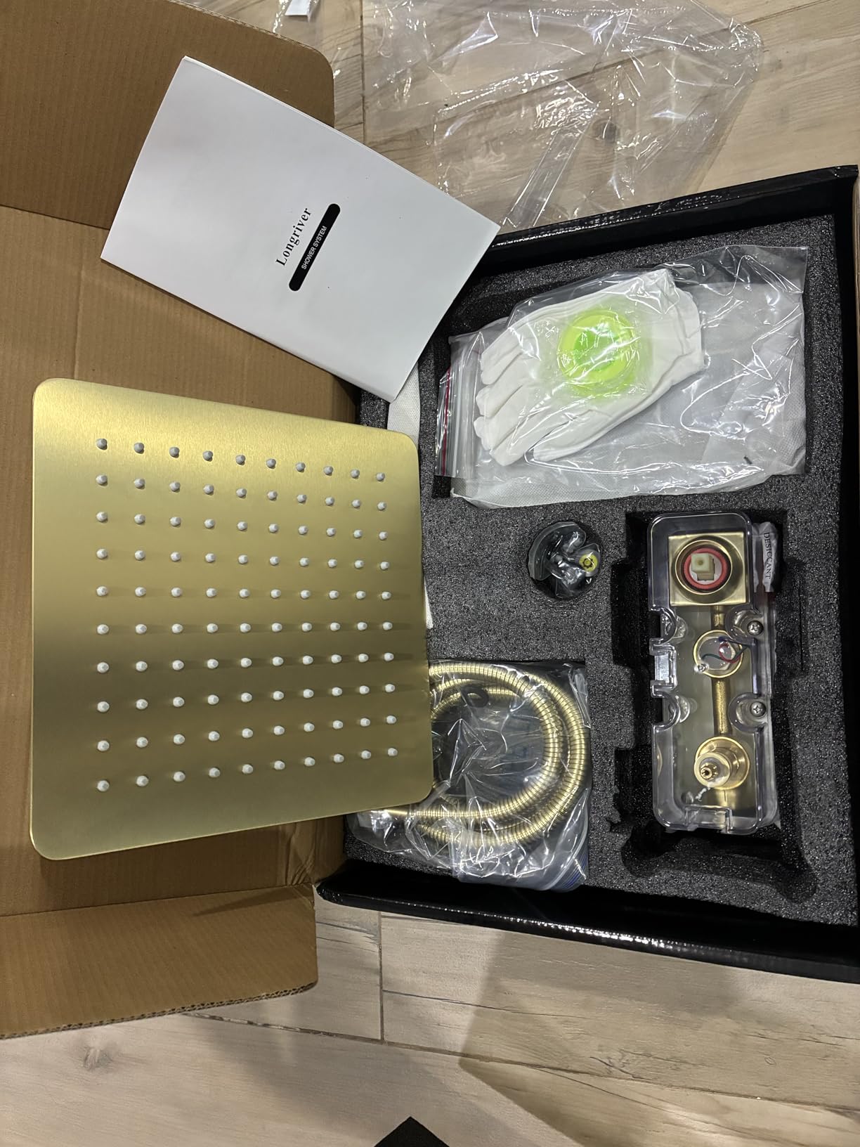 Shower Faucet Set with Hydro Power Temperature Display, Shower System Bathroom 10 Inches Shower Head with Handheld Spray, Wall Mounted Shower Fixtures with Shower Valve and Trim Kit, Matte Black customer photo 2