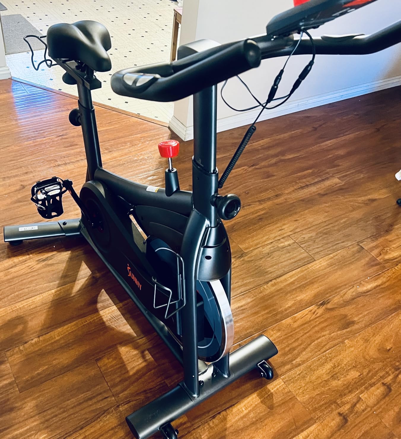 Sunny Health & Fitness Smart Magnetic Indoor Cycling Bike, Free SunnyFit Training App customer photo 2