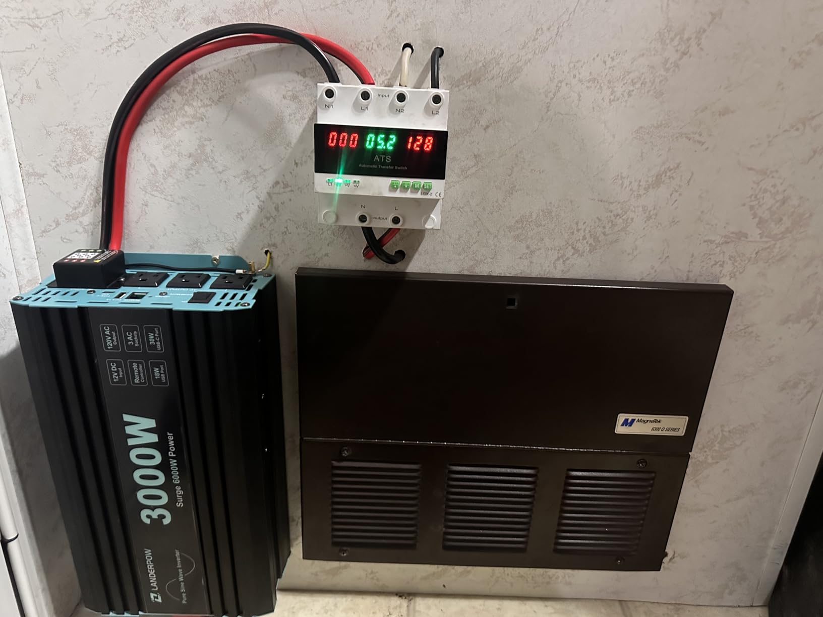 63A 110V Automatic/Manual Transfer Switch, DIN Rail Mount 110V for Generator Backup Power & Gas Furnace, 50/60Hz, LED Display, CE Certified customer photo 1