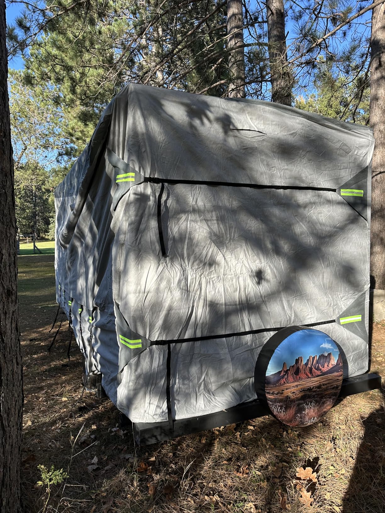 ACTFLAME 7-Layer Thickened RV Cover, 27-30ft Ultra Windproof & Tear Resistant Travel Trailer Cover, All-Weather Camper Cover with 6 Vents & Breathable Design, 5+2 Reinforced Straps and Complete Kit customer photo 1