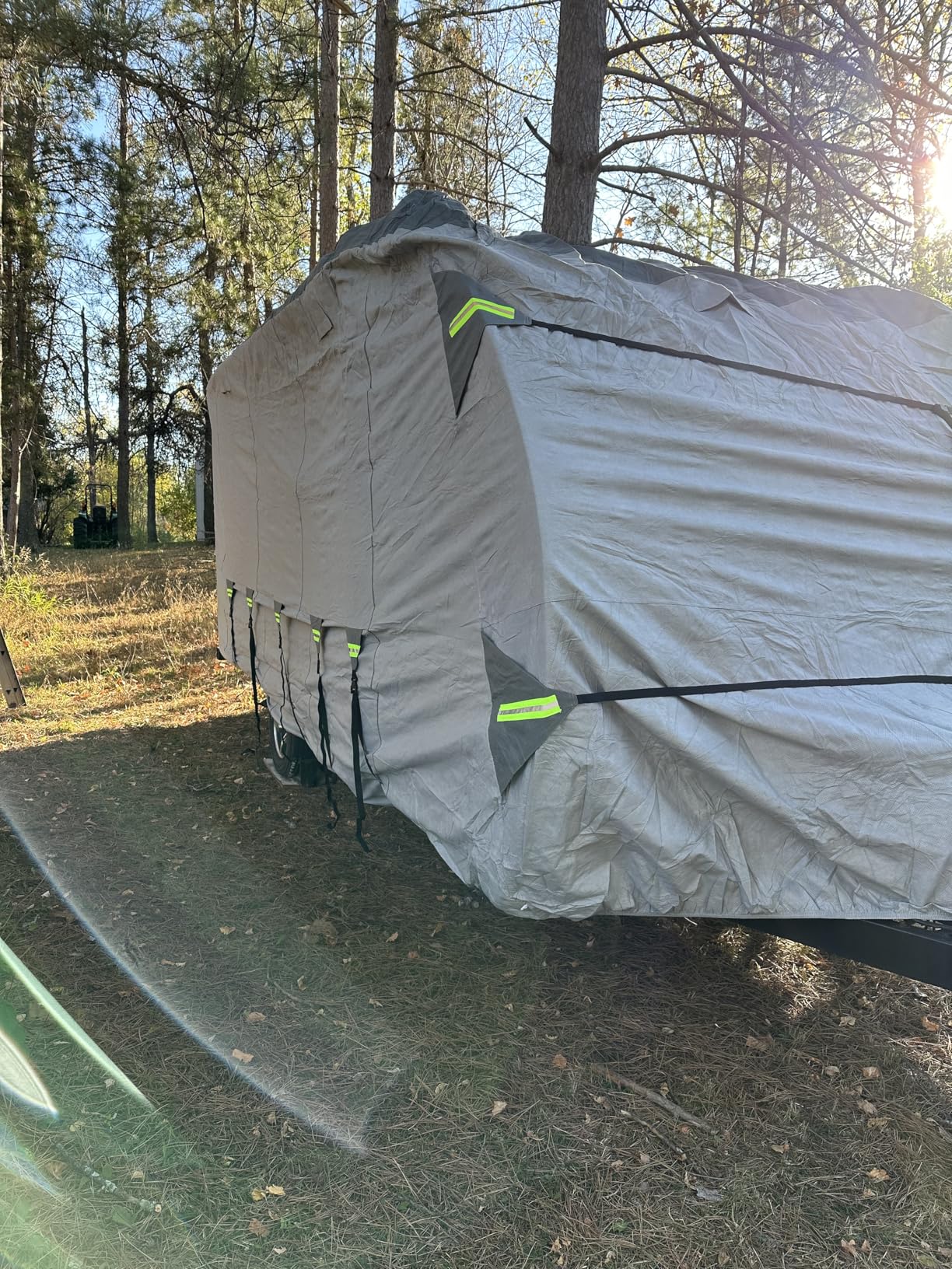 ACTFLAME 7-Layer Thickened RV Cover, 27-30ft Ultra Windproof & Tear Resistant Travel Trailer Cover, All-Weather Camper Cover with 6 Vents & Breathable Design, 5+2 Reinforced Straps and Complete Kit customer photo 2