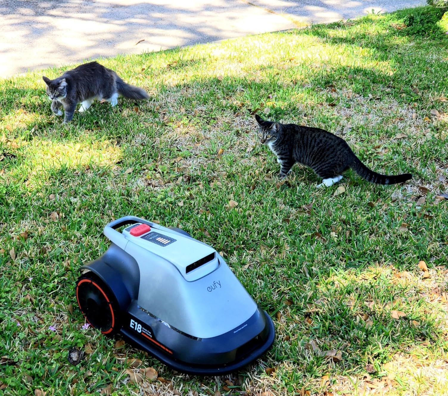 eufy E18 Robot Lawn Mower, Max 0.3 Acres, Vision Navigation, Hands-Free Auto Mapping, Wire Free RTK Free, Multi-Zone Management, AI Obstacle Avoidance, APP Control, 18 Degree Slope, Cut Height 1-3 Inches customer photo 1