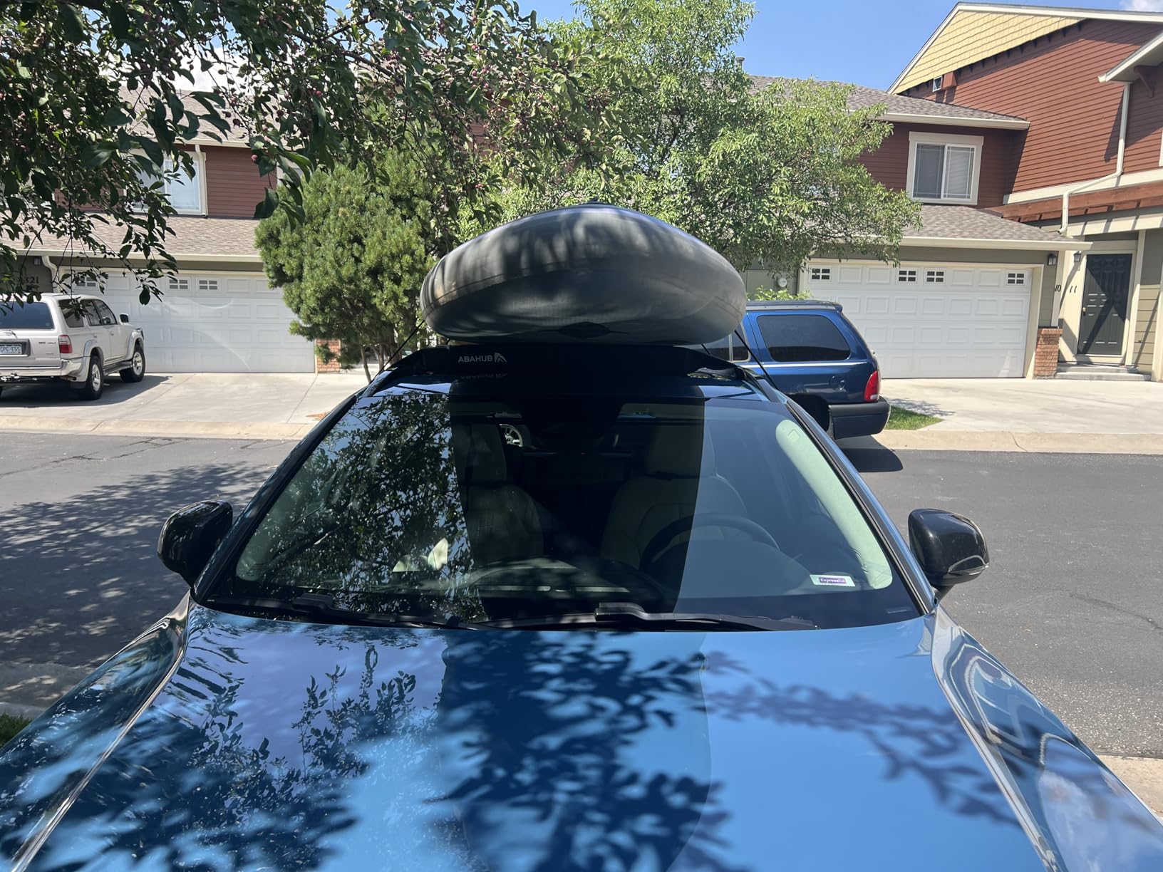 Abahub Soft Roof Rack Pads with 2 Tie Down Straps, 2 Tie Down Ropes, 2 Hood Loops and Storage Bag, for Surfboard, Kayak, Canoe, Heavy Duty Universal Car Roof Racks System Black 30 Inch customer photo 2