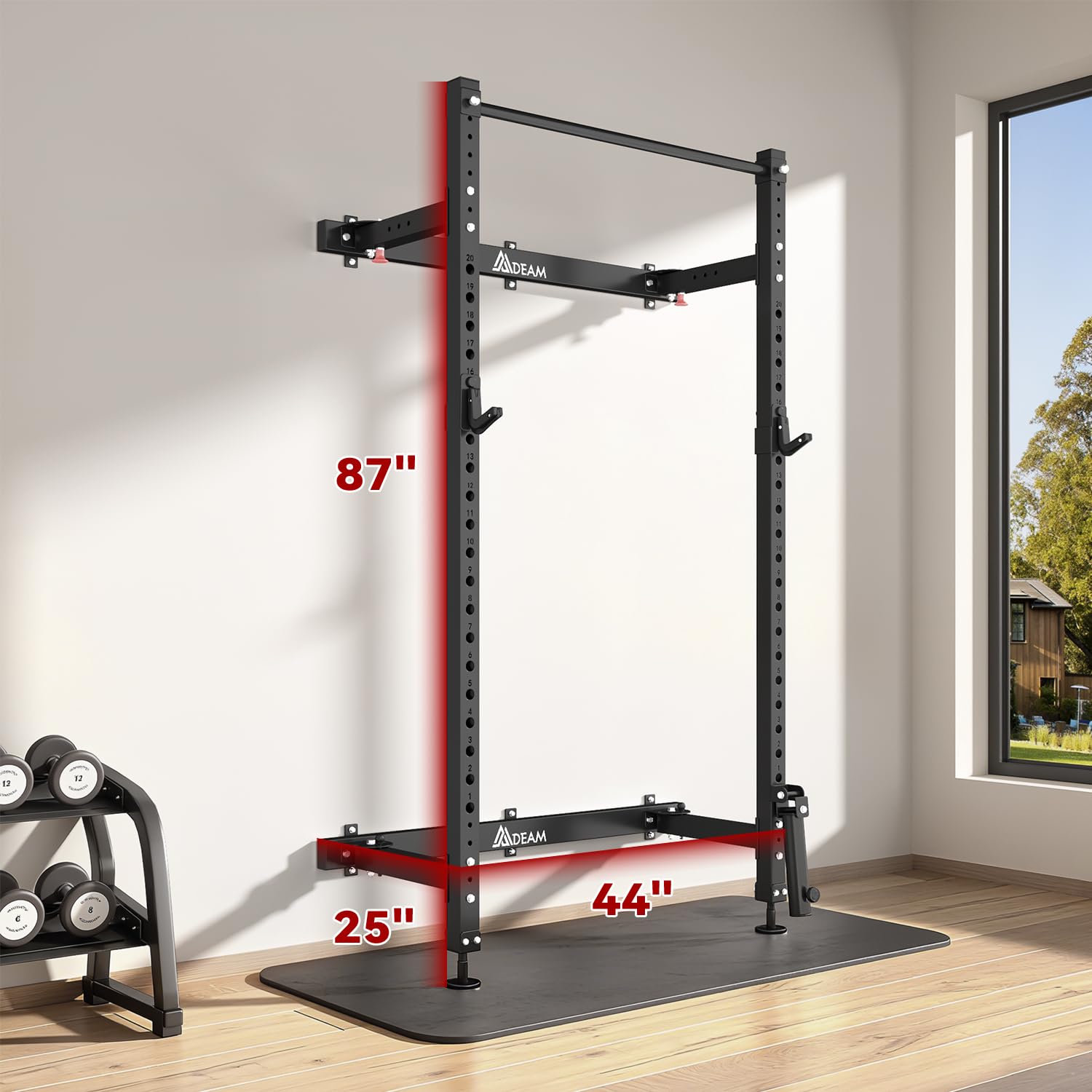 Mdeam Folding Squat Rack, 2.36