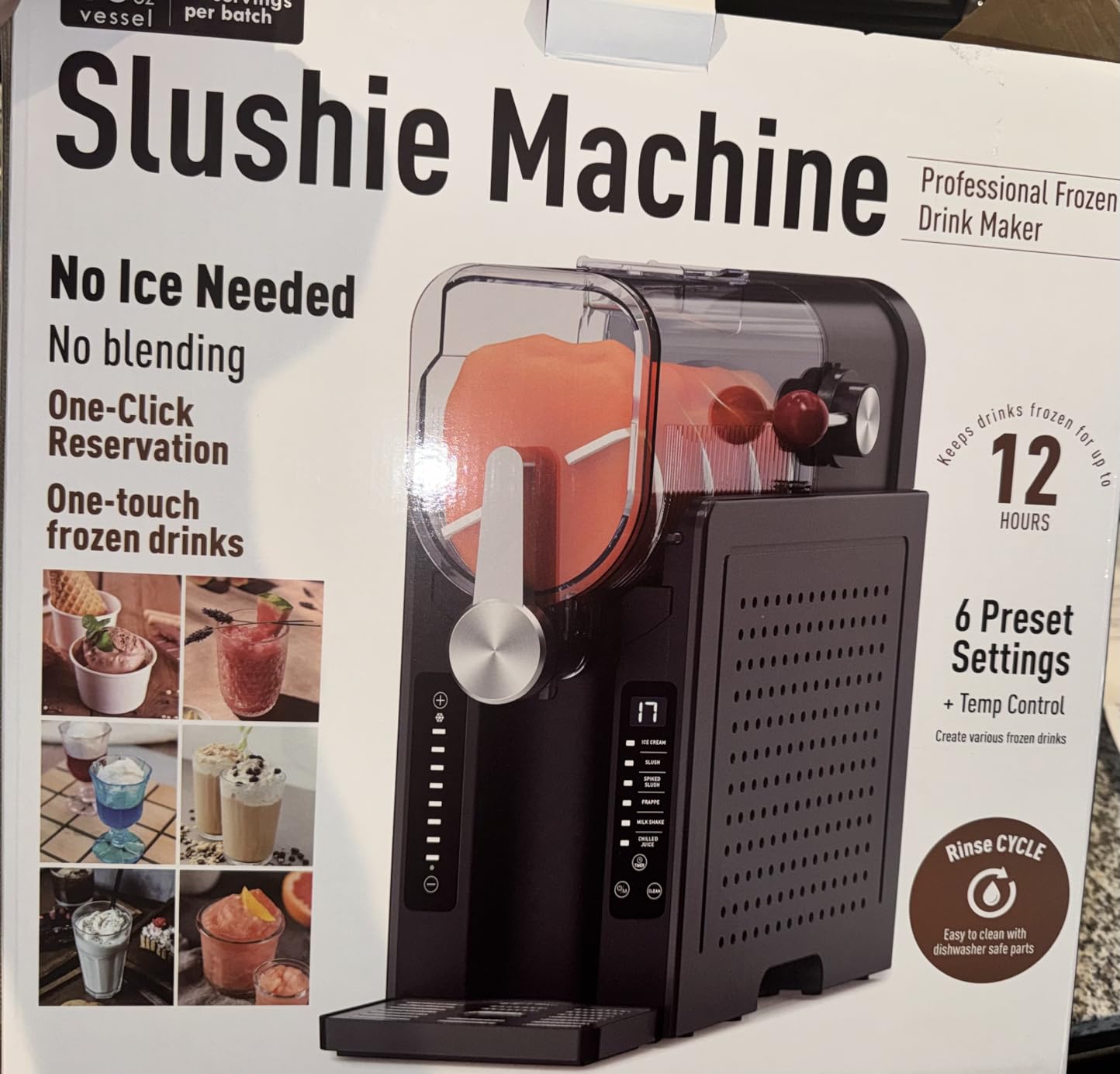 BKPPM Slushie Machine: No Ice Needed Slushy Machine for Home, 6 Preset, Real-Time Temp Display, Auto-Clean | Frozen Margaritas, Cocktails, Frappés, Ice Cream, Smoothies, Milkshakes, Summer Parties customer photo 2