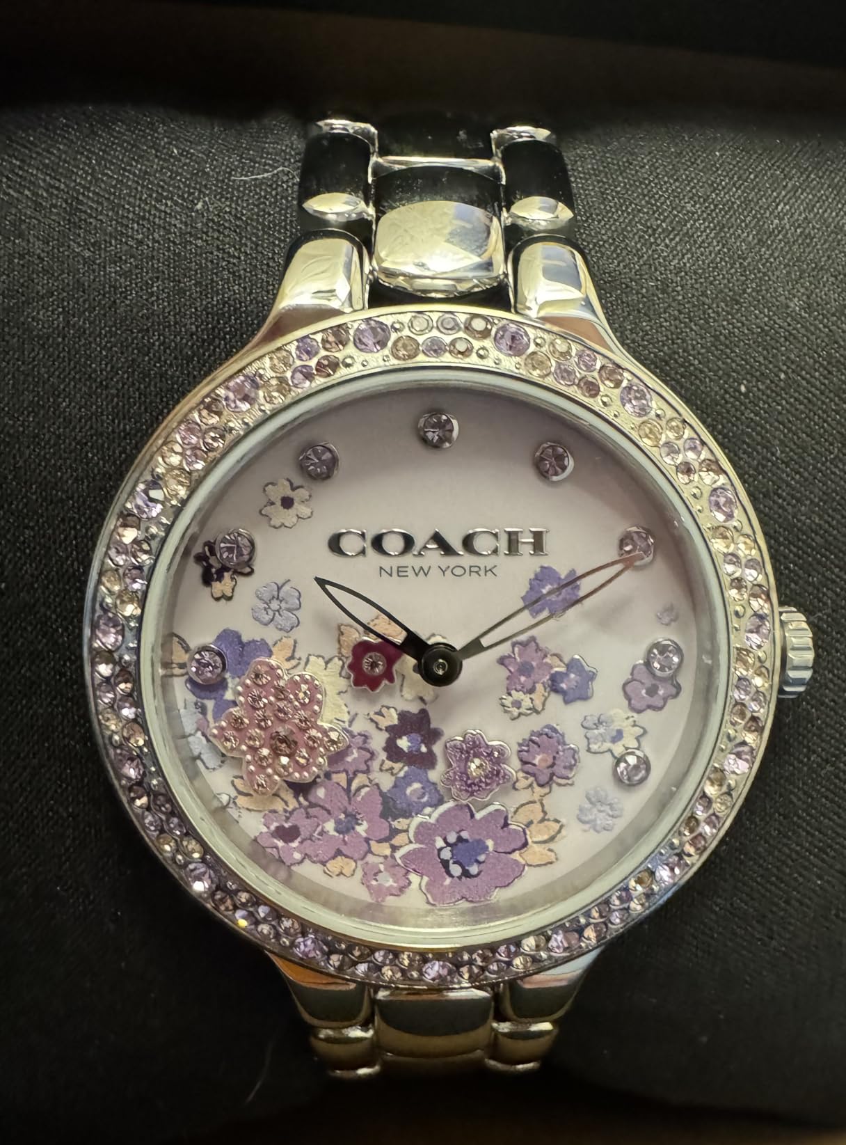 Coach Chelsea Women's 2H Quartz Watch - 36mm Stainless Steel Bracelet - Crystal-Set Bezel with Floral Design - Premium Fashion Timepiece - Gift for Her customer photo 1