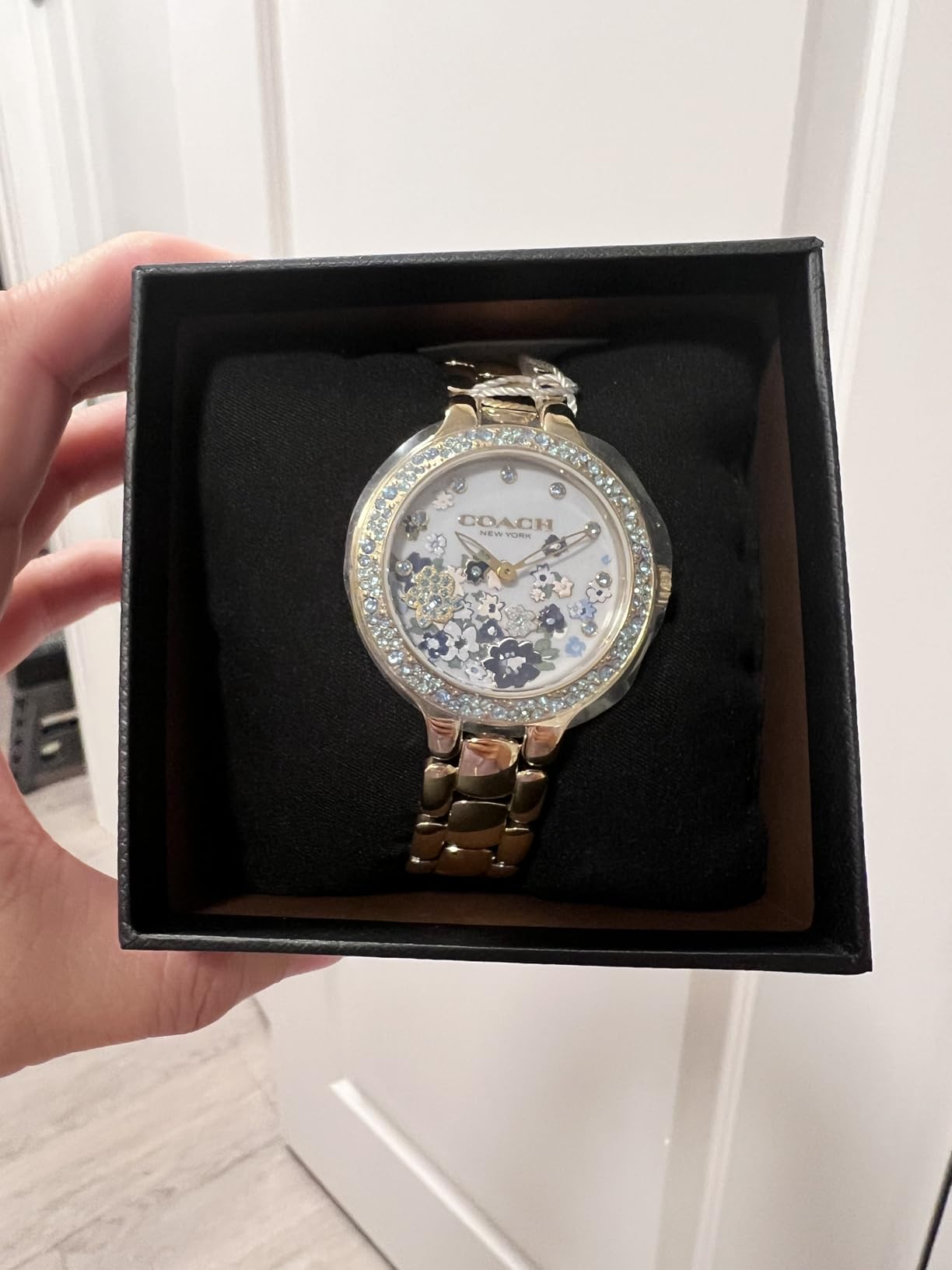 Coach Chelsea Women's 2H Quartz Watch - 36mm Stainless Steel Bracelet - Crystal-Set Bezel with Floral Design - Premium Fashion Timepiece - Gift for Her customer photo 2
