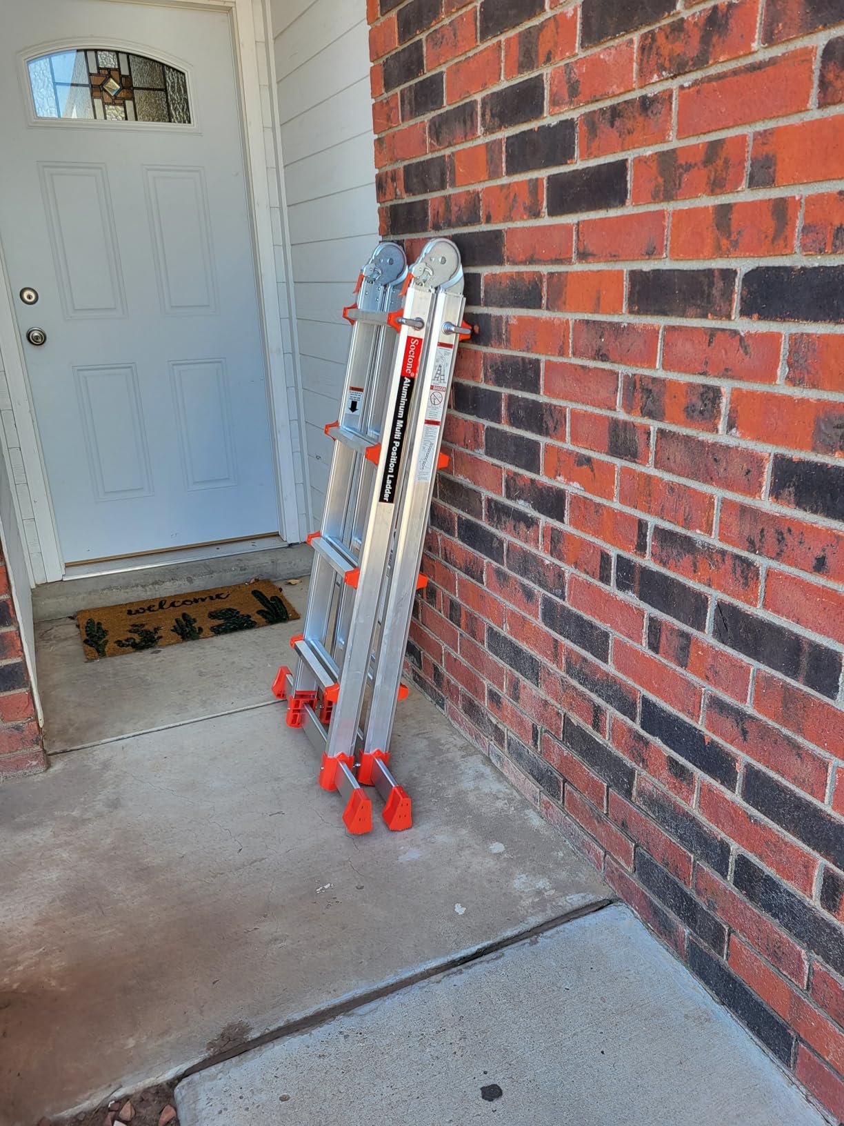 Soctone Ladder, A Frame Extension Ladder, Multi Position with Stabilizer Bar, 330 lbs Weight Rating, 14 Ft customer photo 1