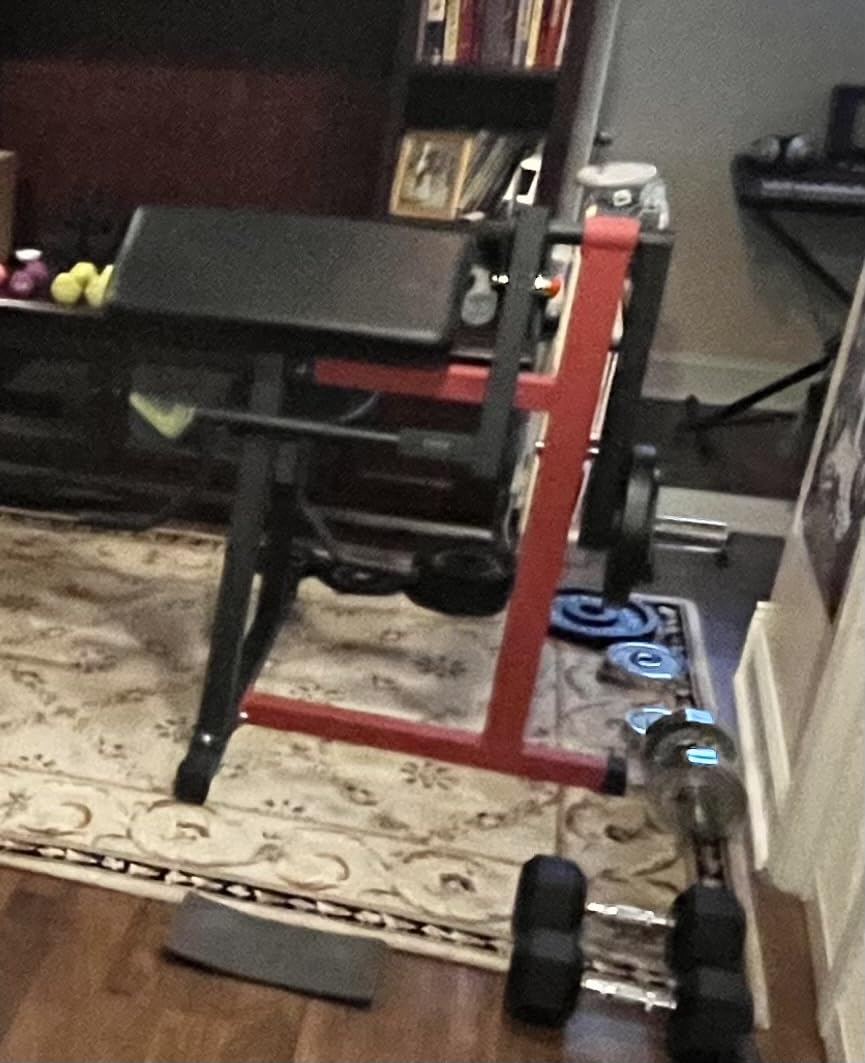 VEVOR Preacher Curl Machine, 2 in 1 Bicep Curl Machine and Triceps Extension Machine, Seated Arm Isolated Bicep Station, Strength Training Workout Weight Bench, Exercise Equipment for Home Gym customer photo 1
