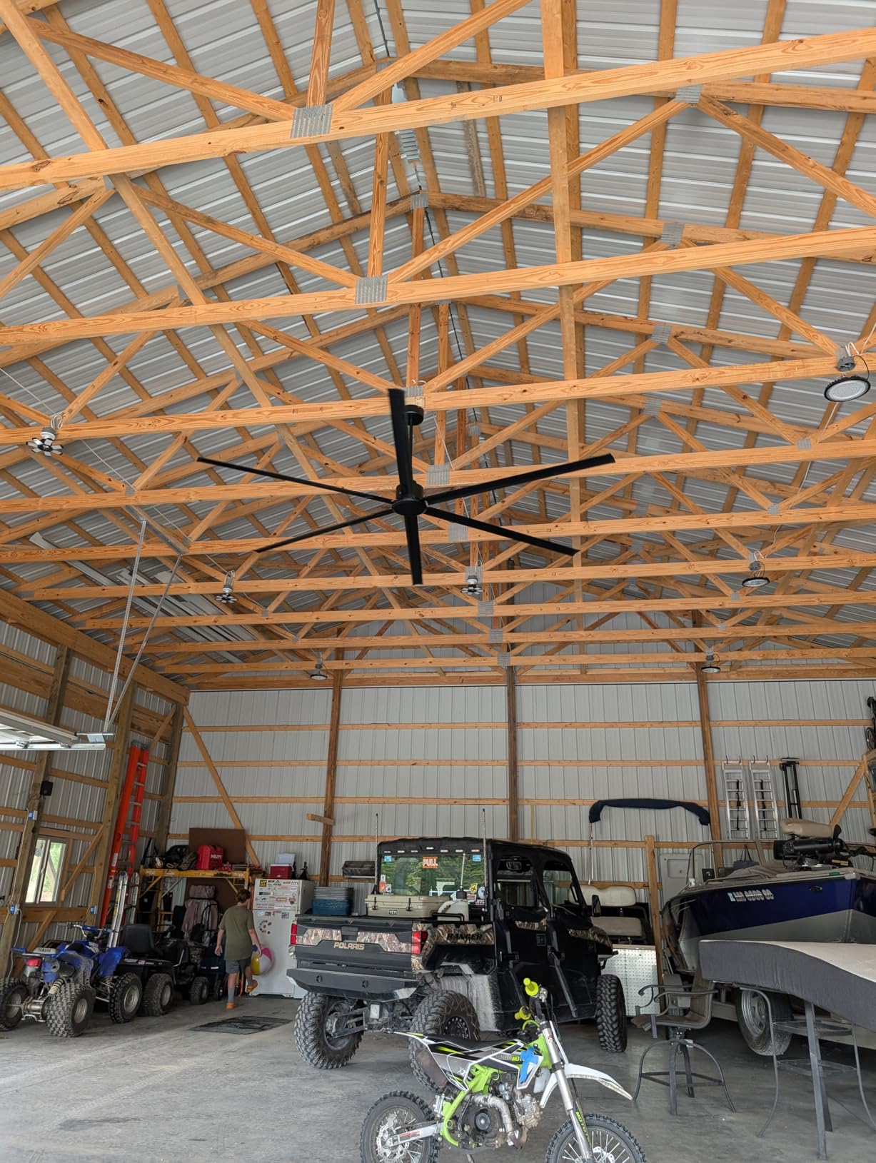 120-Inch Industrial Ceiling Fan 10ft HVLS Industrial Fan - 20,000 CFM Extra Large Ceiling Fan With Remote for Warehouses, Gyms, Large Commercial Spaces - BLDC Motor 6-Year Warranty (Silver) customer photo 1