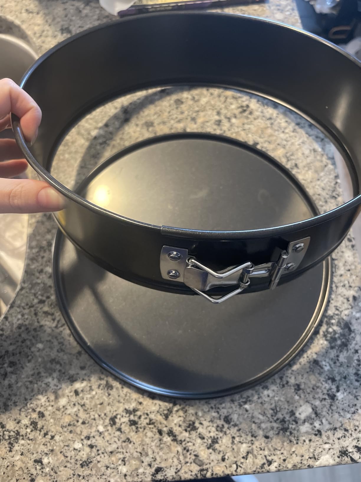 Amazon Basics Nonstick Springform Pan, Dishwasher and Oven-Safe, 10 in., Carbon Steel customer photo 2