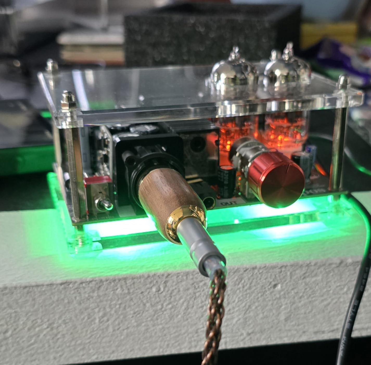 Apos Gremlin Headphone Amp Headphone Tube Amplifier, Class A Balanced Tube Amp, Replaceable Tubes 12au7, 6922/XLR, 4.4mm Balanced Interface, Amp for HiFi Desktop Speakers customer photo 2