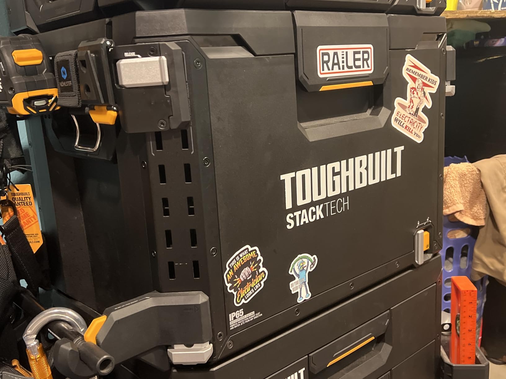 ToughBuilt StackTech Rolling Tool Box, Heavy-Duty Portable Tools Organizer, 250 lb Capacity - Stackable and Waterproof Toolbox Storage System with Lockable Lid and 9-Inch All-Terrain Wheels customer photo 1