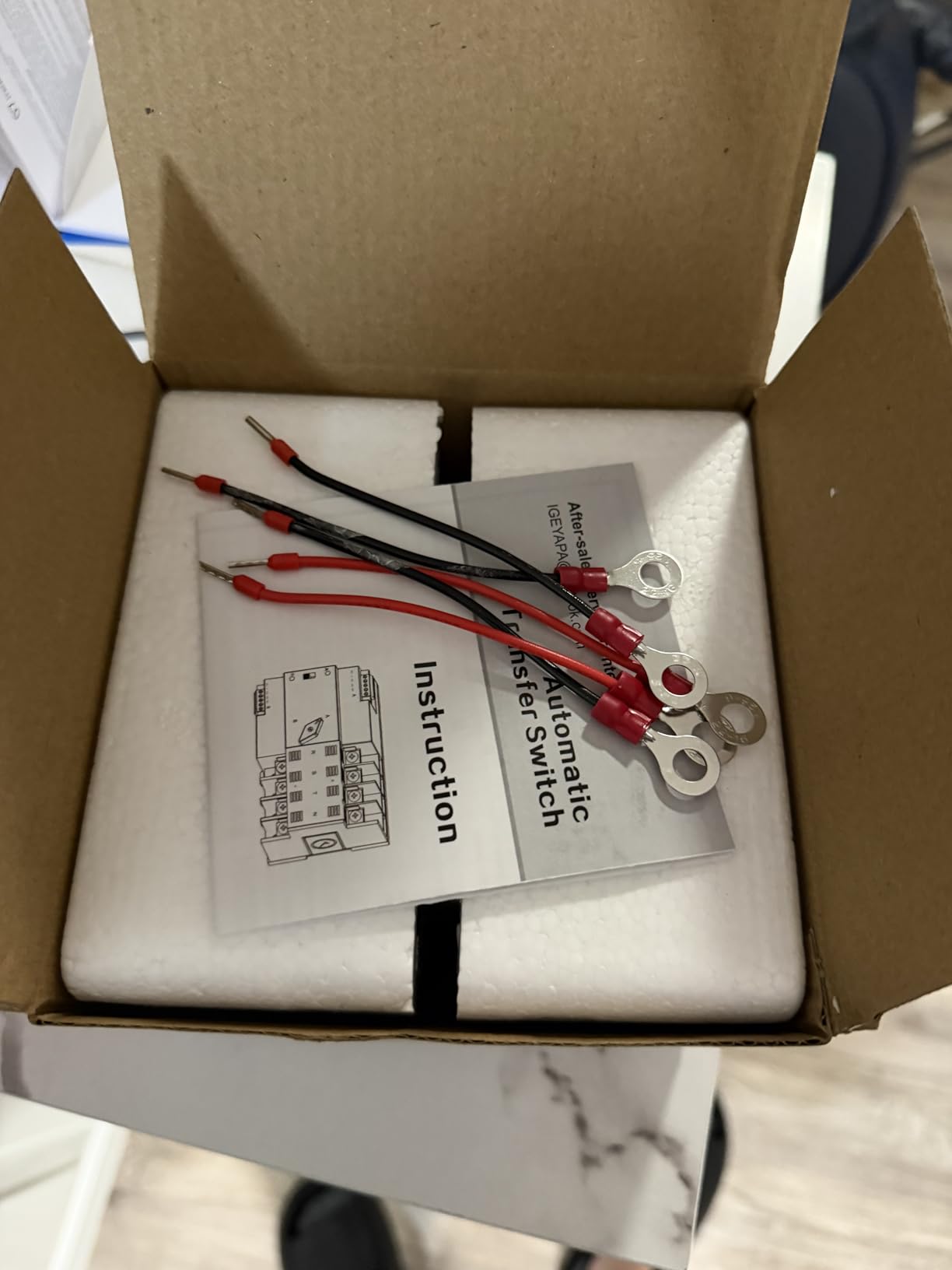 100Amp AC110V Automatic/Manual Transfer Switch 2P 50/60Hz, 2POLE 100A Mini ATS Solar Auto Dual Power Switch for Home Generator, Din Rail Mounted Cn Automatic Changeover Fast Transfe for Rv, Lv Power customer photo 1