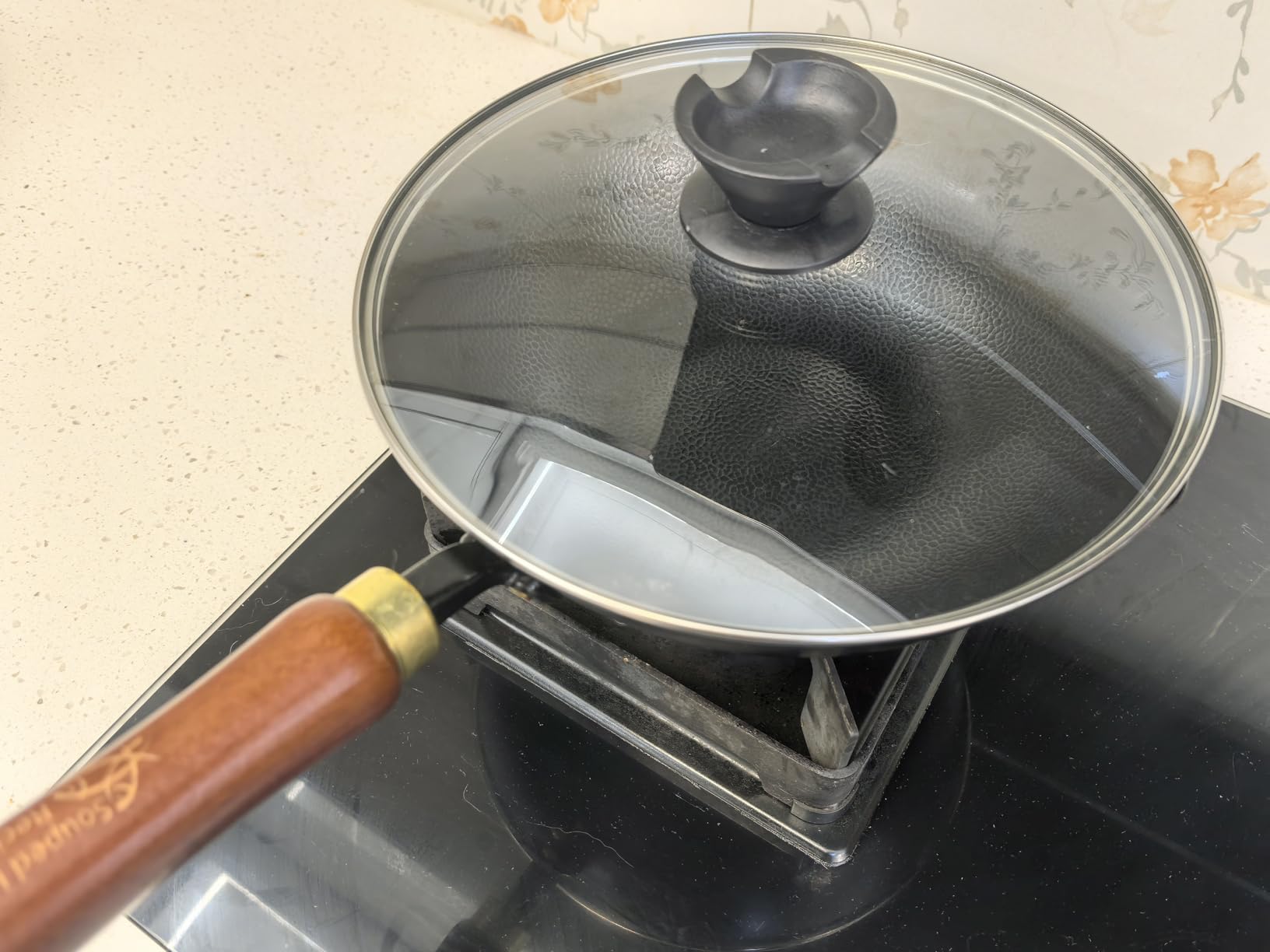 Souped Up Recipes 10 Inch Carbon Steel Wok For Electric, Induction and Gas Stoves (Lid and User Guide Video Included) customer photo 2