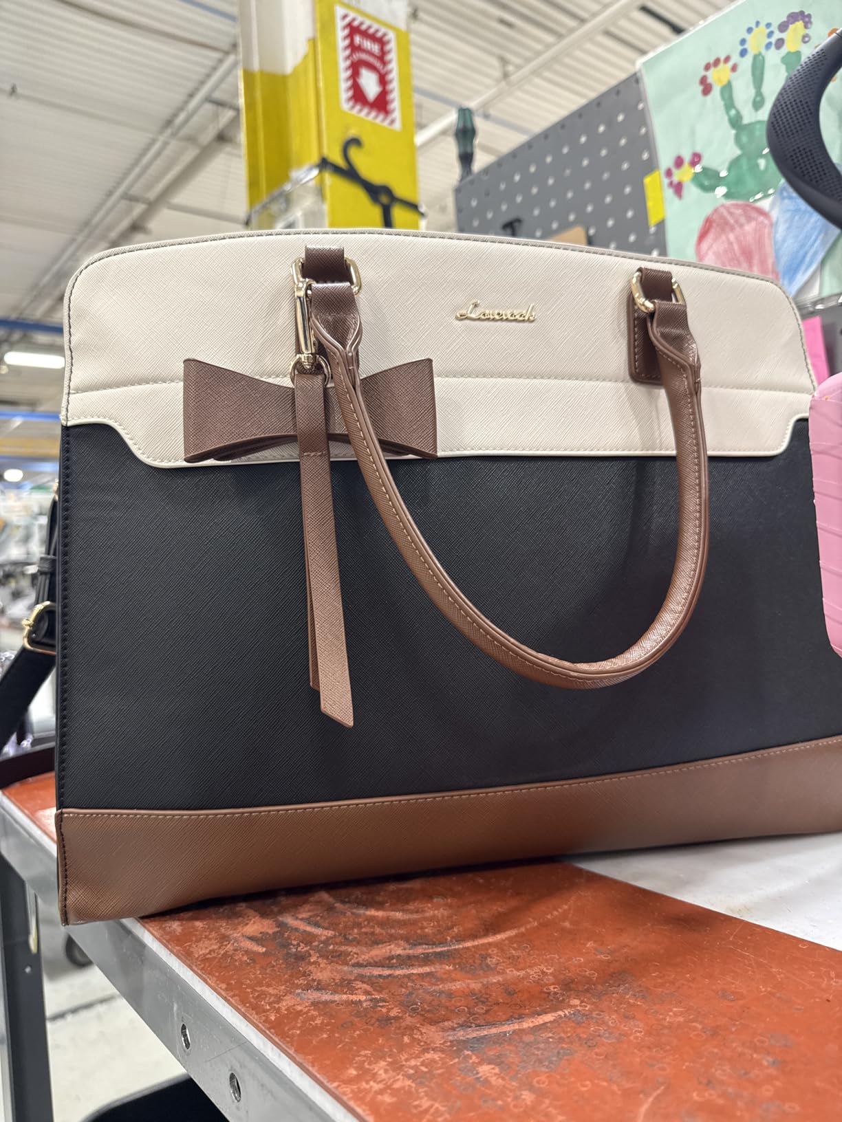 LOVEVOOK Laptop Tote Bag for Women, Leather Work Bag, Waterproof Business Teacher Bag, Large Computer Handbag Purse Briefcase customer photo 2