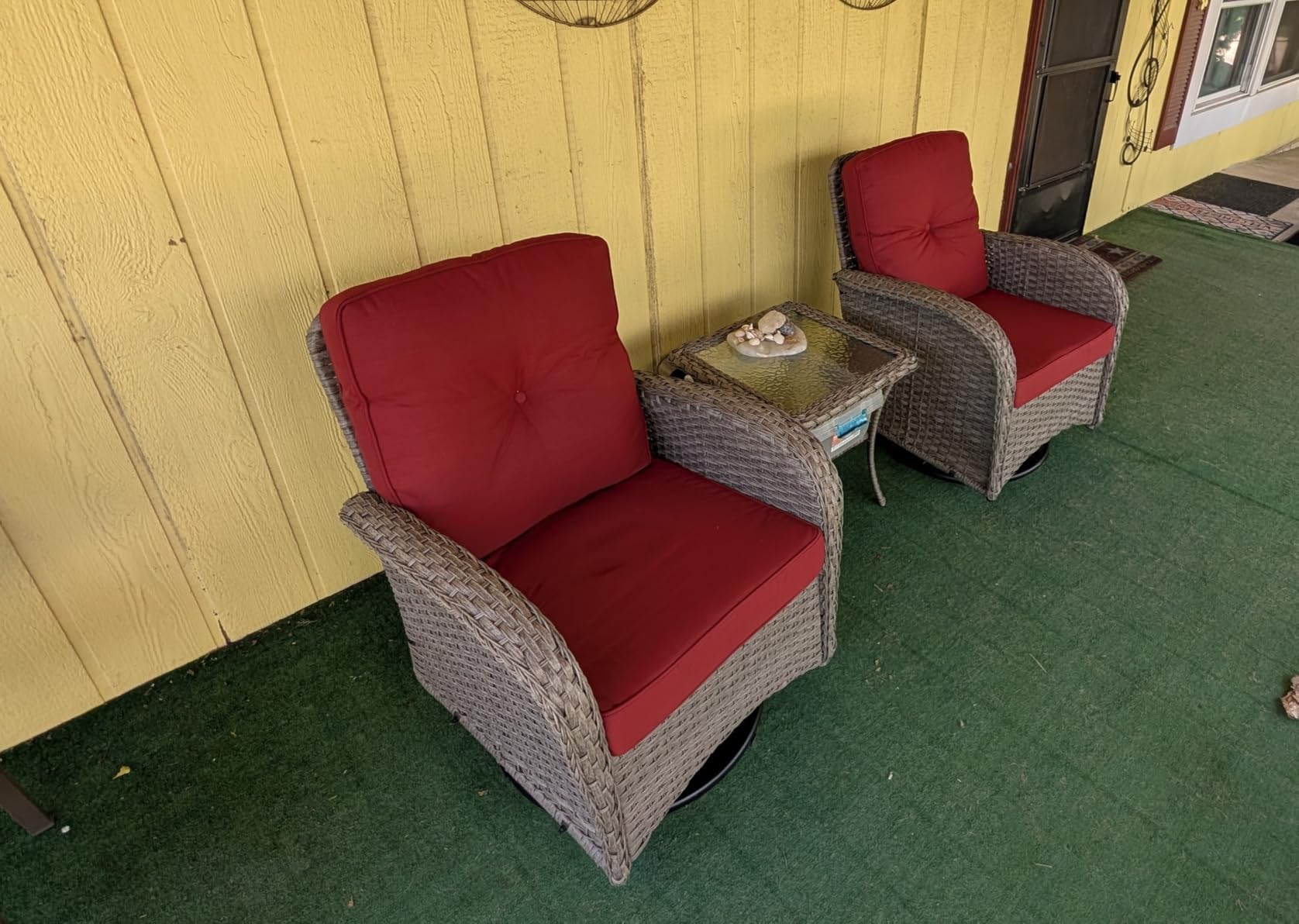 Belord 7 Piece Wicker Patio Furniture Set with 30