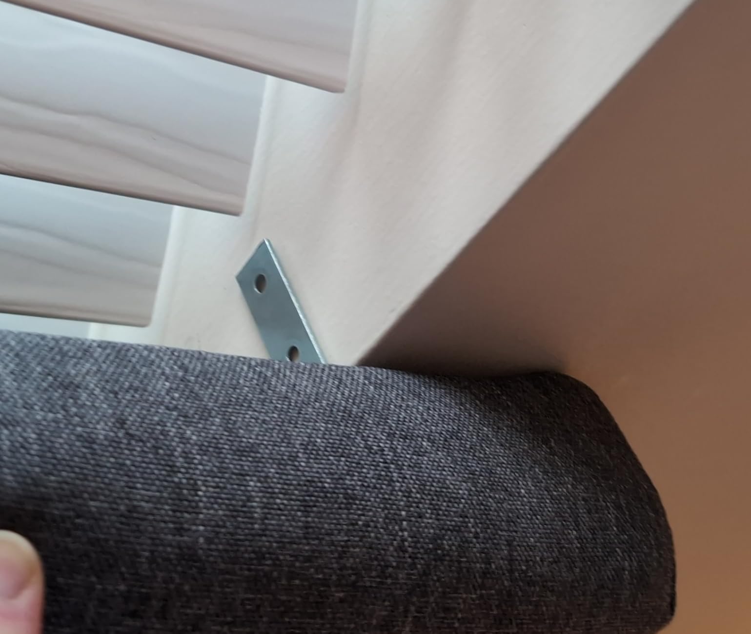 Linen Headboard King Size, Adjustable Height Headboard 37-51 in, Light Gray customer photo 2
