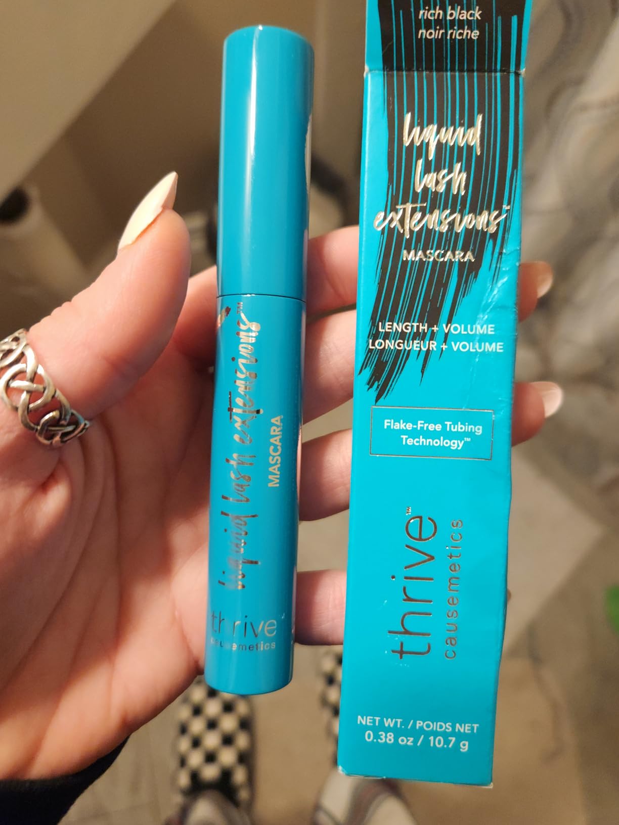Thrive Causemetics Liquid Lash Extensions Mascara, Tubing Thrive Mascara Lengthening, Volumizing & Curling, Smudge Proof, Washable customer photo 1