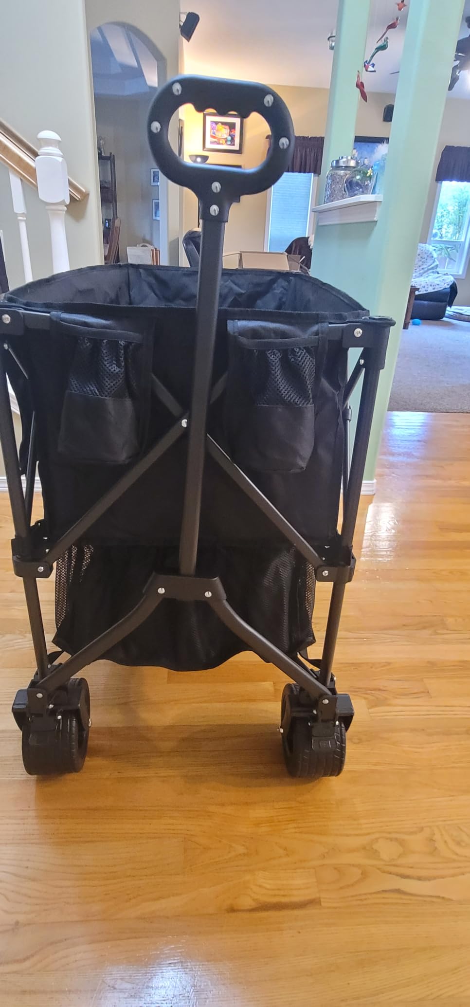 Double Decker Wagon Heavy Duty Collapsible, 600LBS 400L Capacity Foldable Utility Cart with Big Wheels customer photo 1