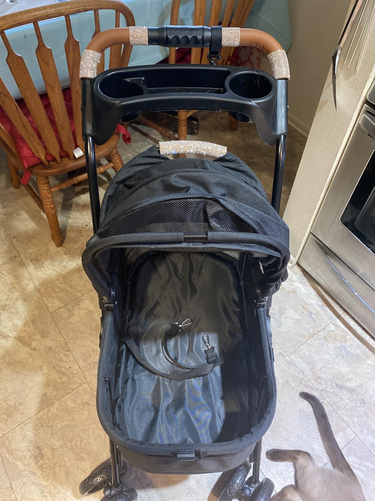 Zoosky 3 in 1 Pet Stroller with Removable Carrier, Folding Stroller for Small/Medium Dogs and Cats, Waterproof, All-Terrain, with Sun Shades, Car Seat customer photo 2